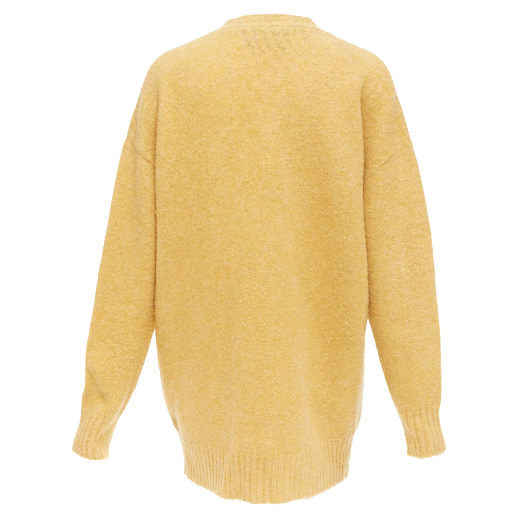 Women's Gucci wool yellow floral brooch oversized cardigan - Image 6