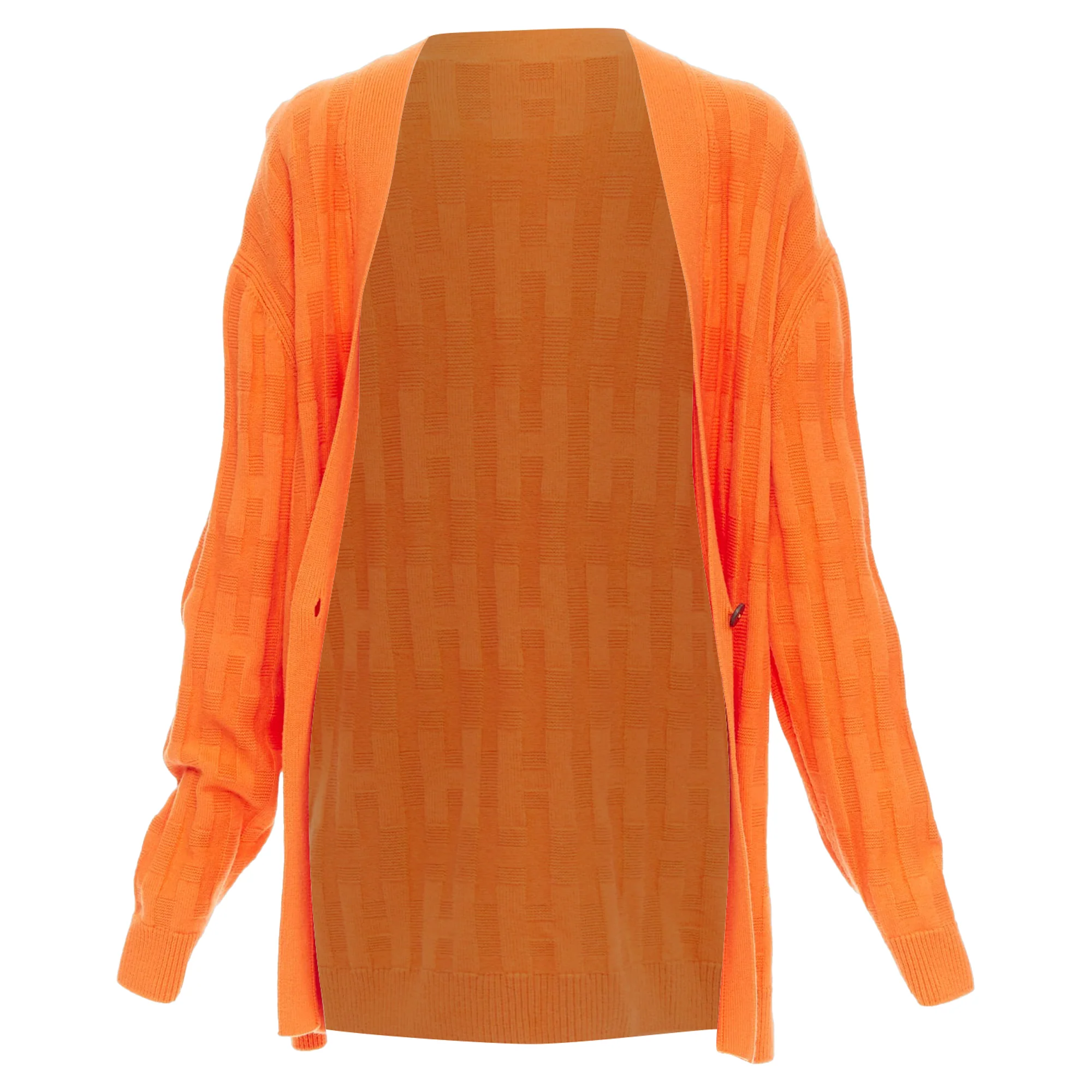 Women's Hermes H Intarsia Wool Oversized Cardigan - Image 3