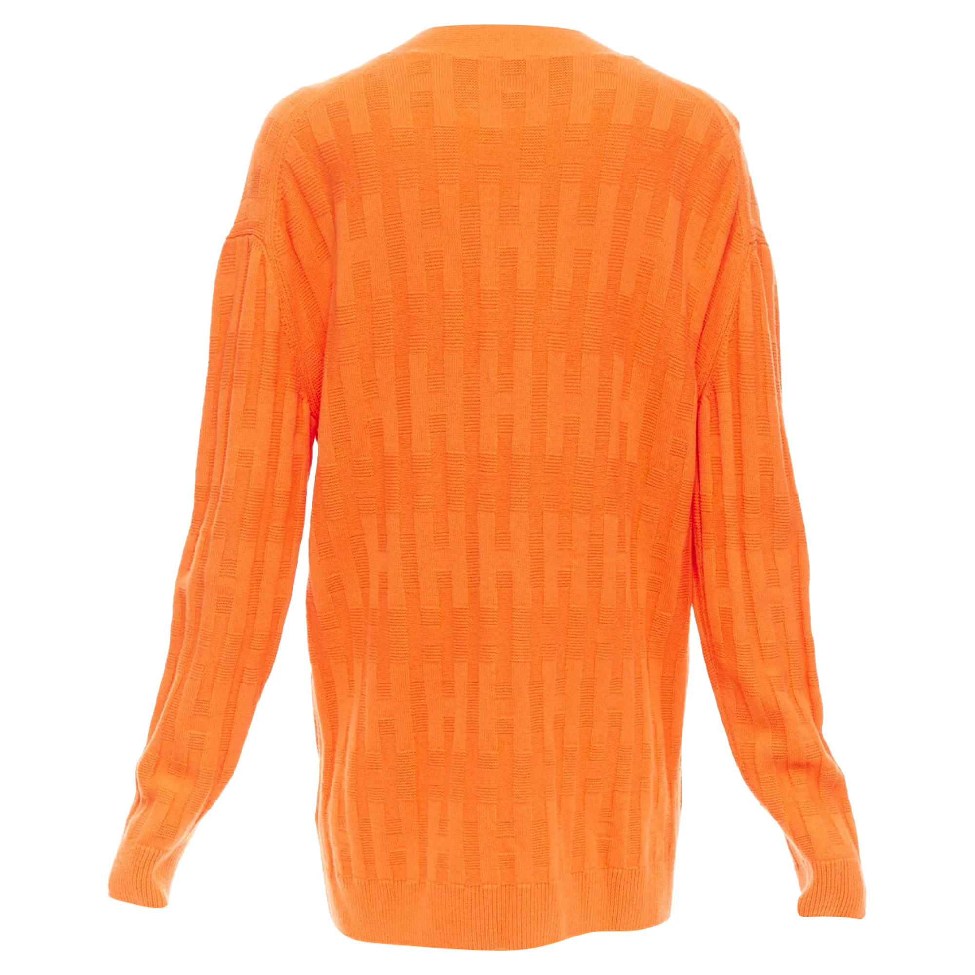 Women's Hermes H Intarsia Wool Oversized Cardigan - Image 6