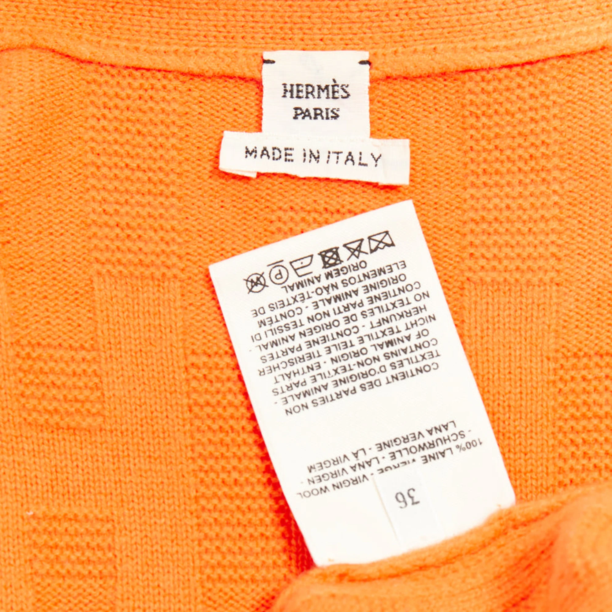 Women's Hermes H Intarsia Wool Oversized Cardigan - Image 9