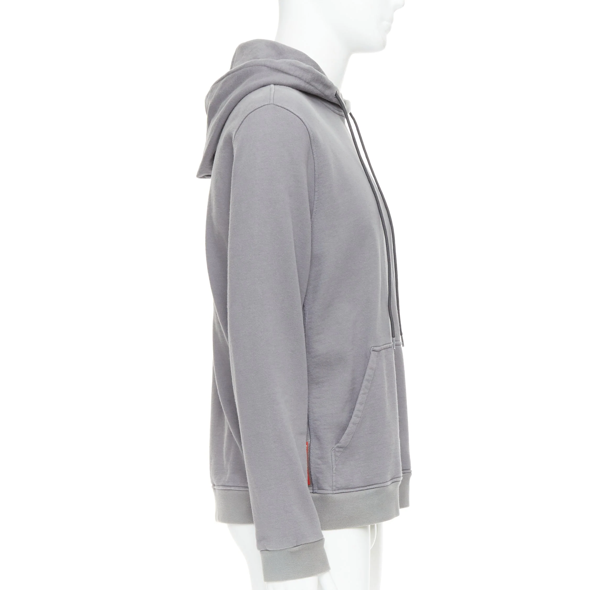 Men's Prada Line Rossa cotton Red sports logo hoodie - Image 10