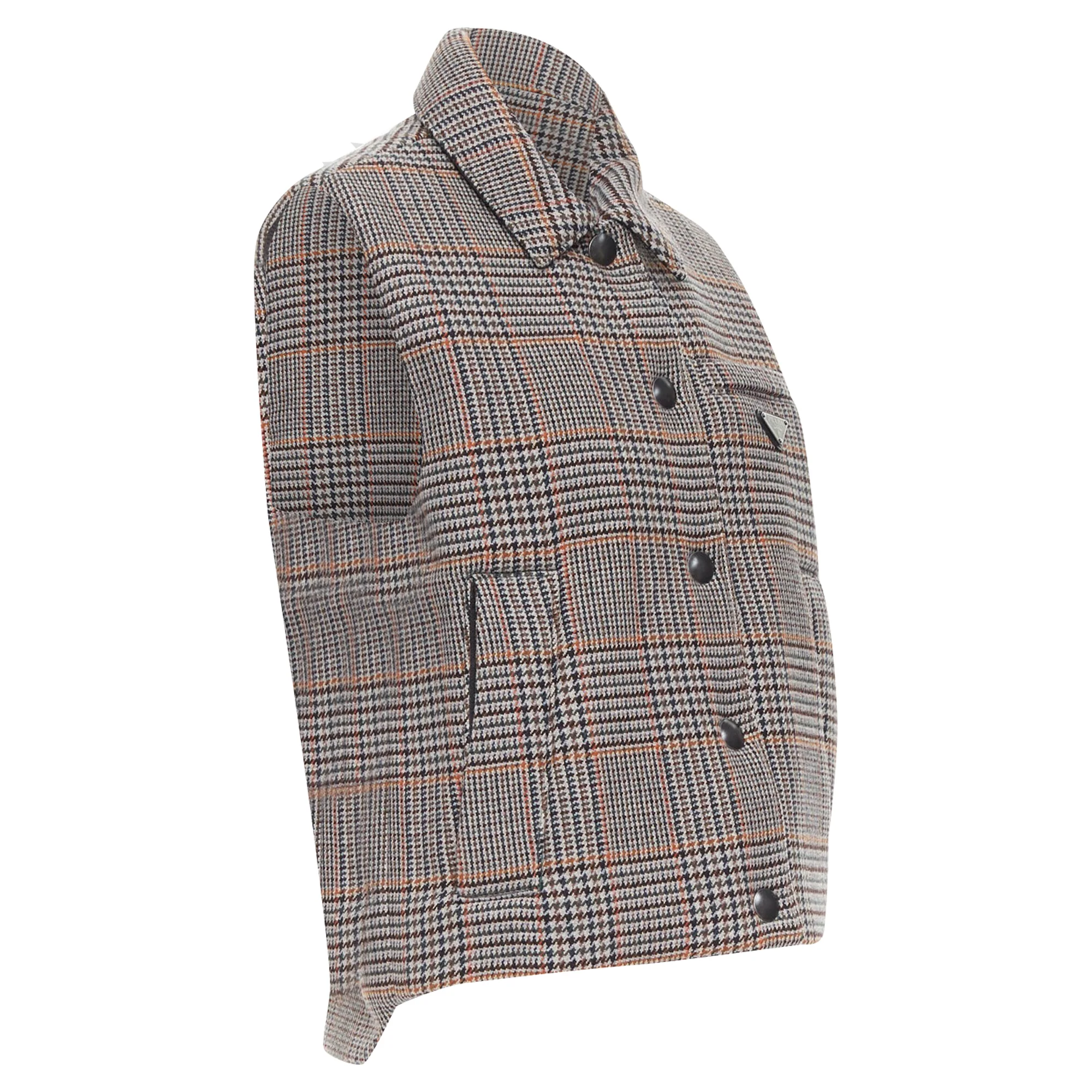 Women's Prada houndstooth logo puffer vest - Image 3