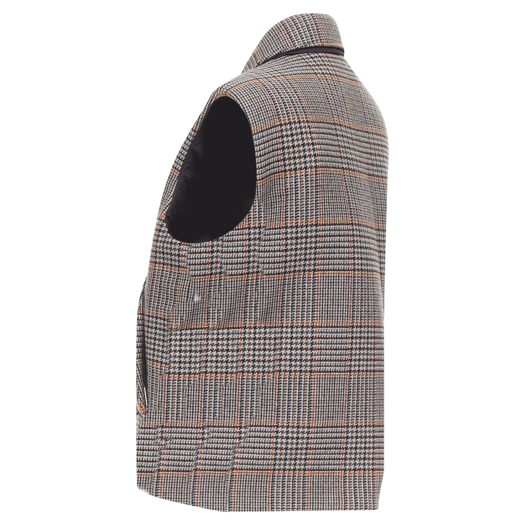 Women's Prada houndstooth logo puffer vest - Image 5