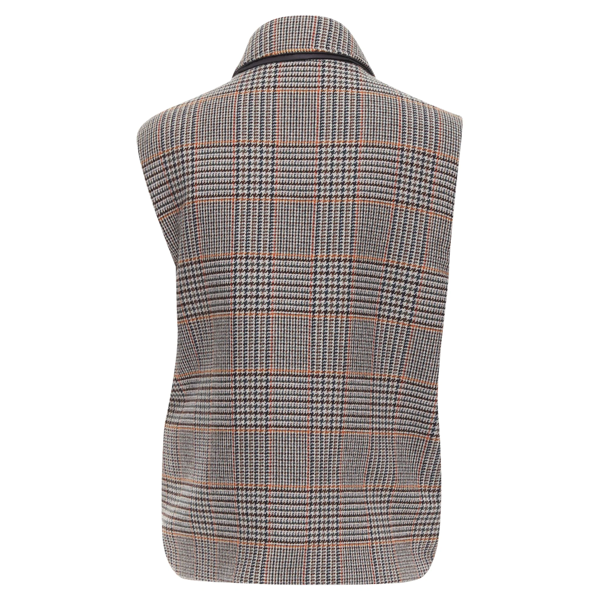 Women's Prada houndstooth logo puffer vest - Image 6