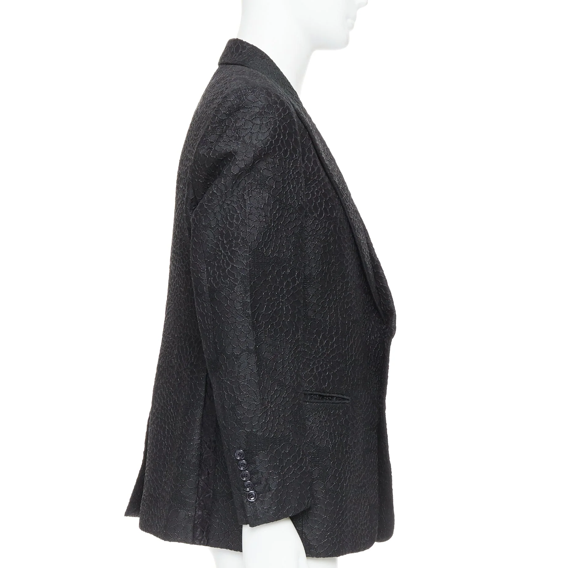 Men's Tom Ford Cooper floral 3D brocade peak lapel tuxedo blazer - Image 10