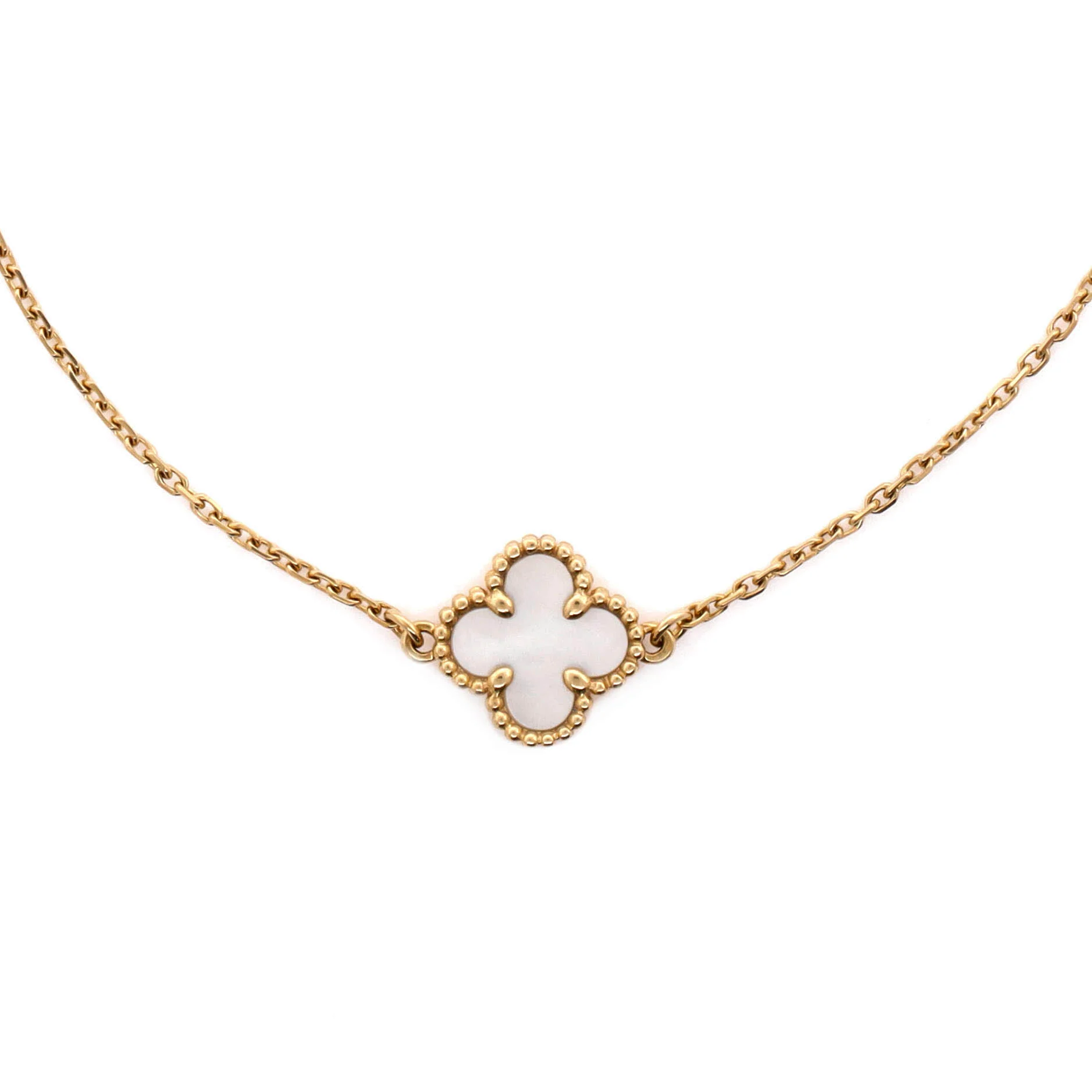 Sweet Alhambra Bracelet 18K Yellow Gold and Mother of Pearl - Image 3