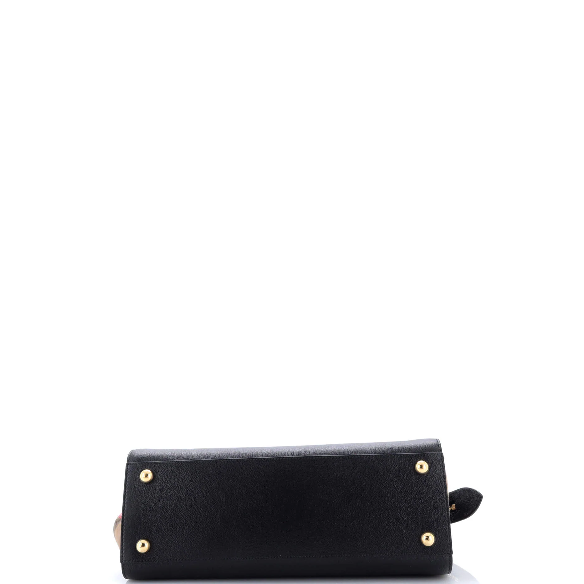 Banwell Tote Leather and House Check Canvas Small - Image 4
