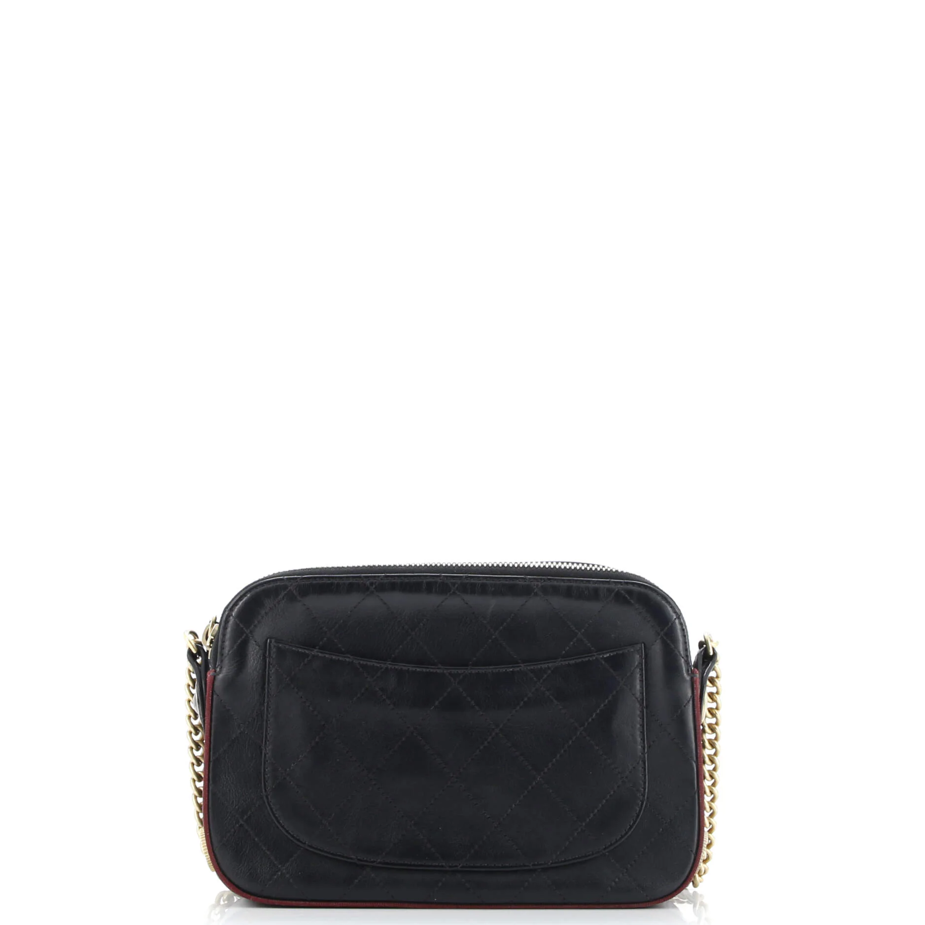 Button Up Camera Case Quilted Calfskin with Grosgrain Small - Image 3