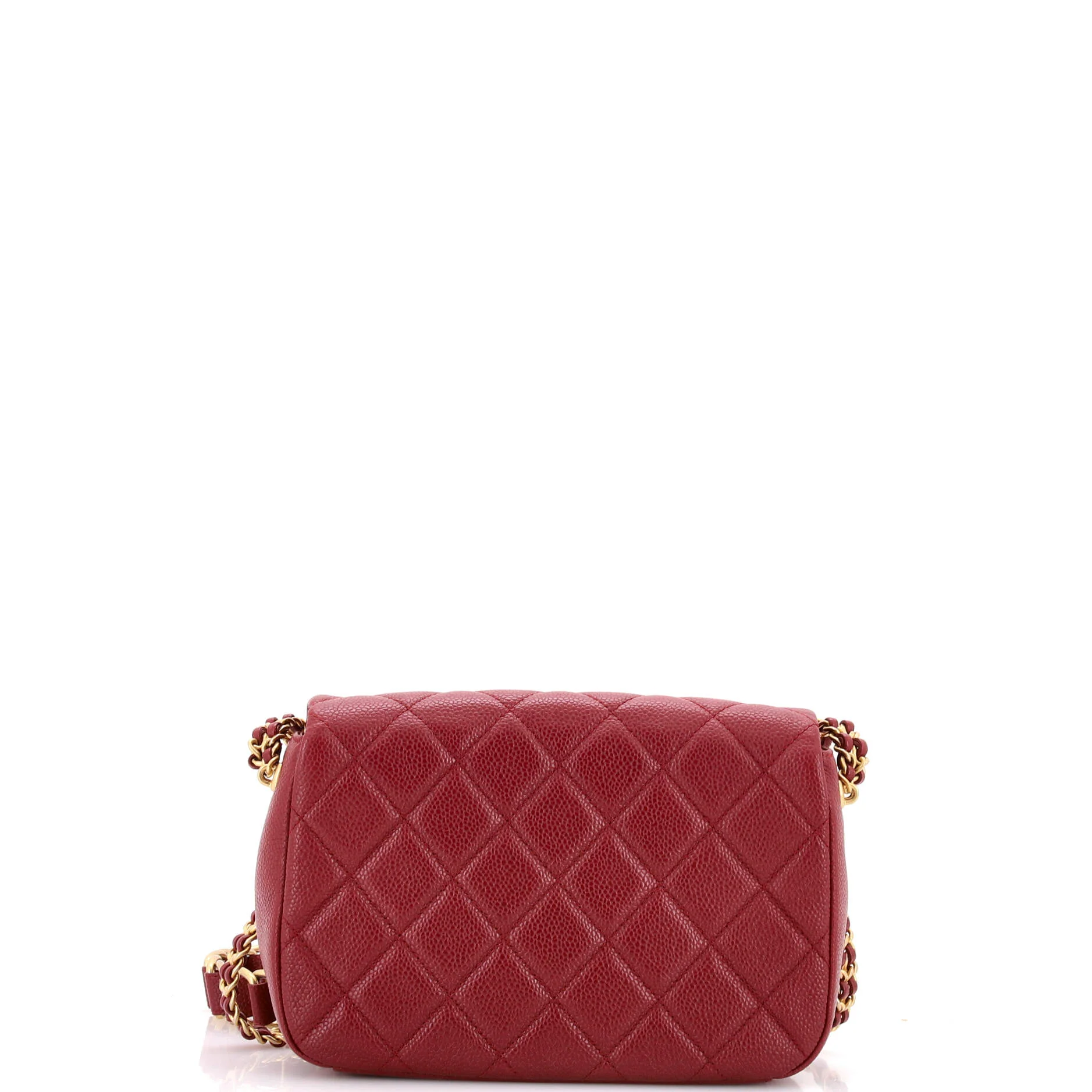 Chain Soul Flap Bag Quilted Caviar Small - Image 3