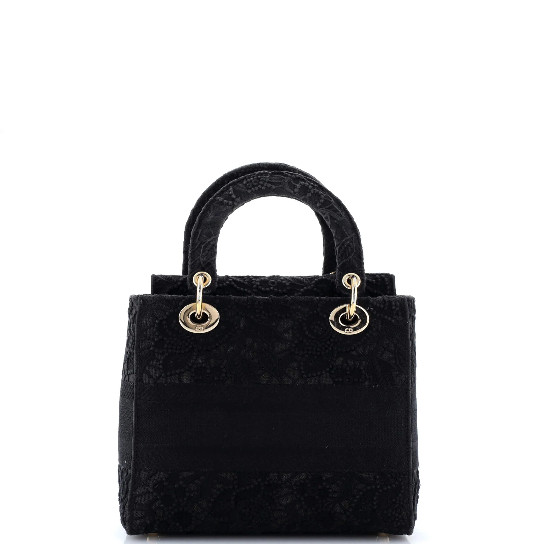 Lady D-Lite Bag Embroidery with Macrame Effect Medium - Image 3