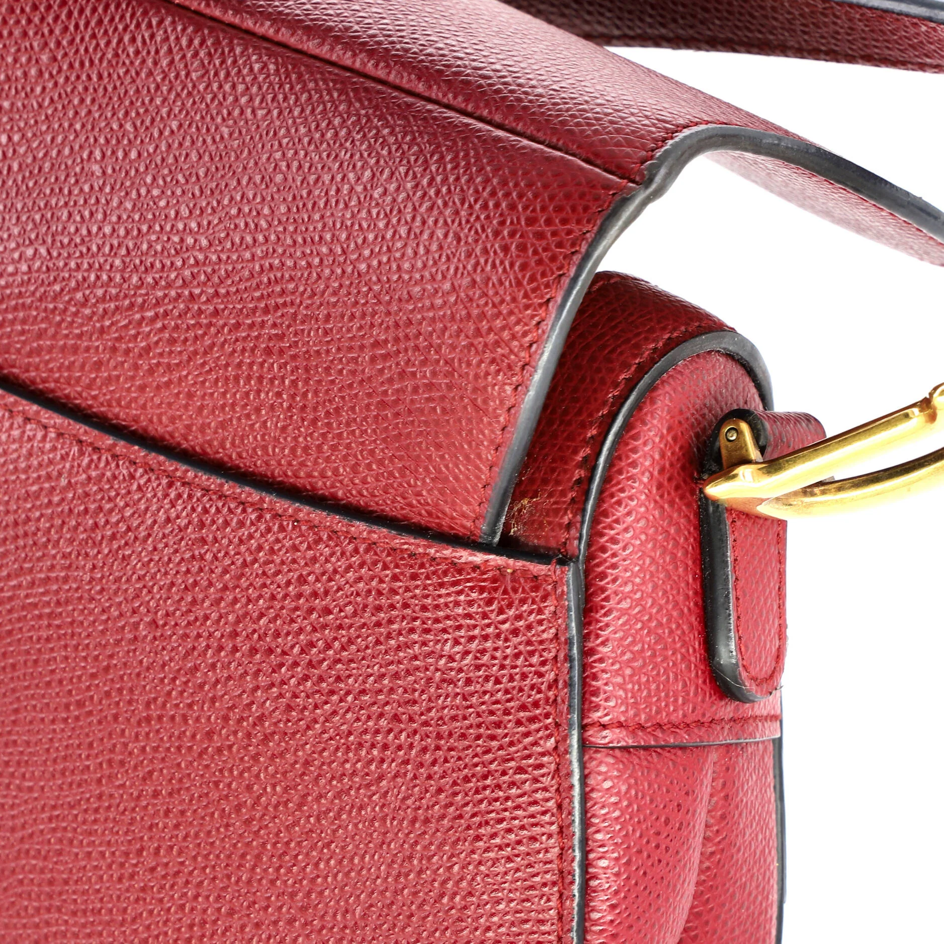 Saddle Handbag Leather Mini - Image 6
