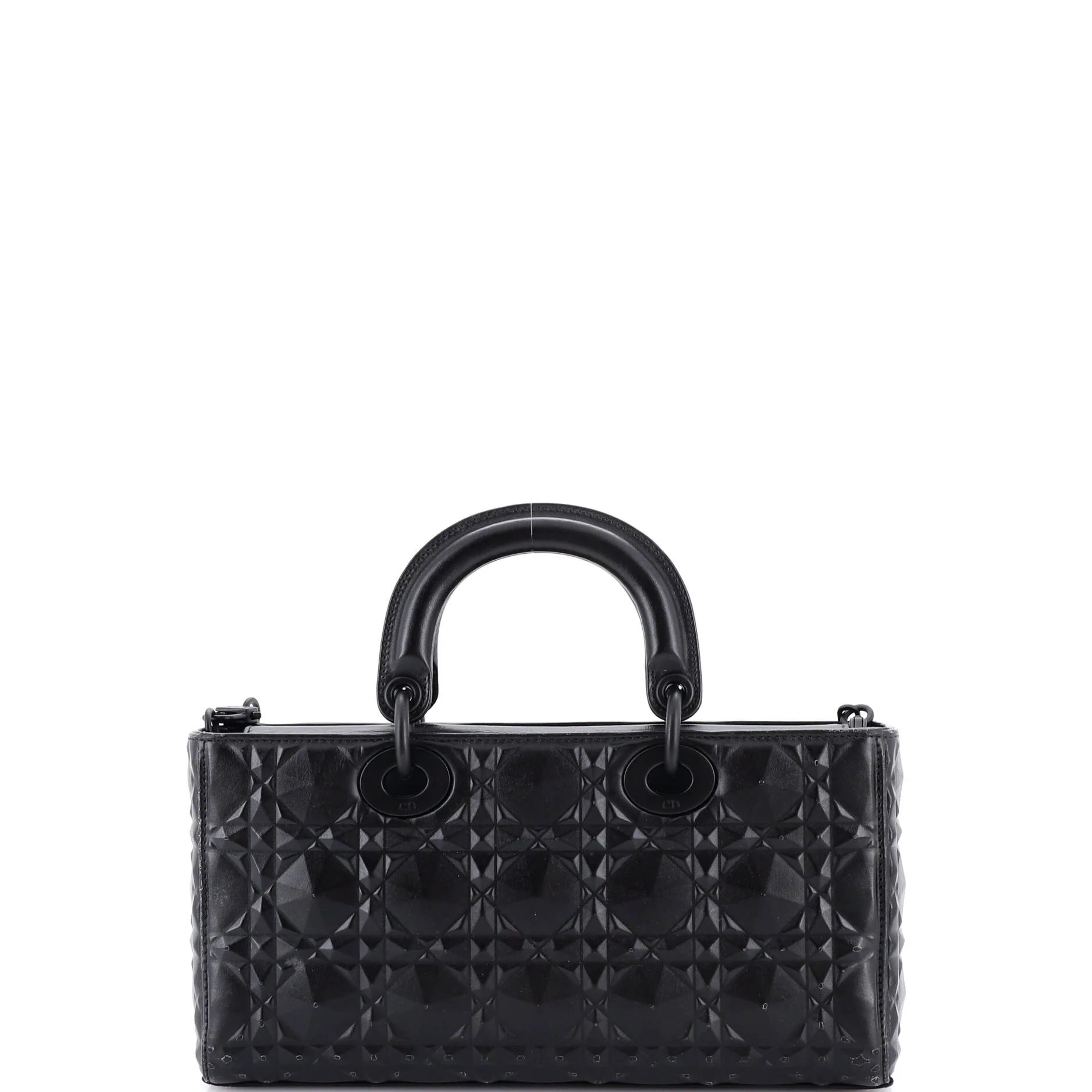 Ultra Matte Lady D-Joy Bag Diamond Motif Cannage Calfskin Medium - Image 3