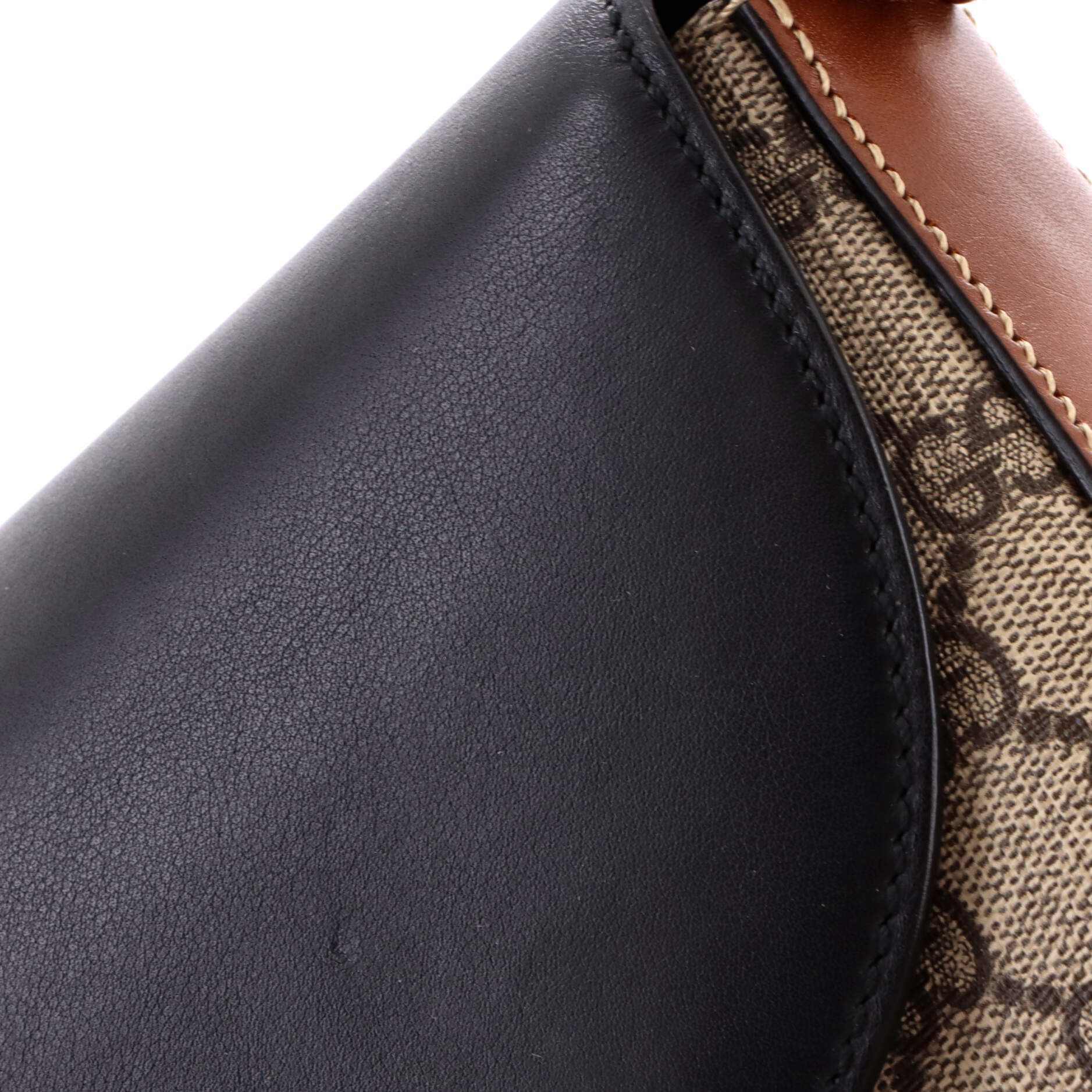 Padlock Saddle Shoulder Bag GG Coated Canvas and Leather Medium - Image 6