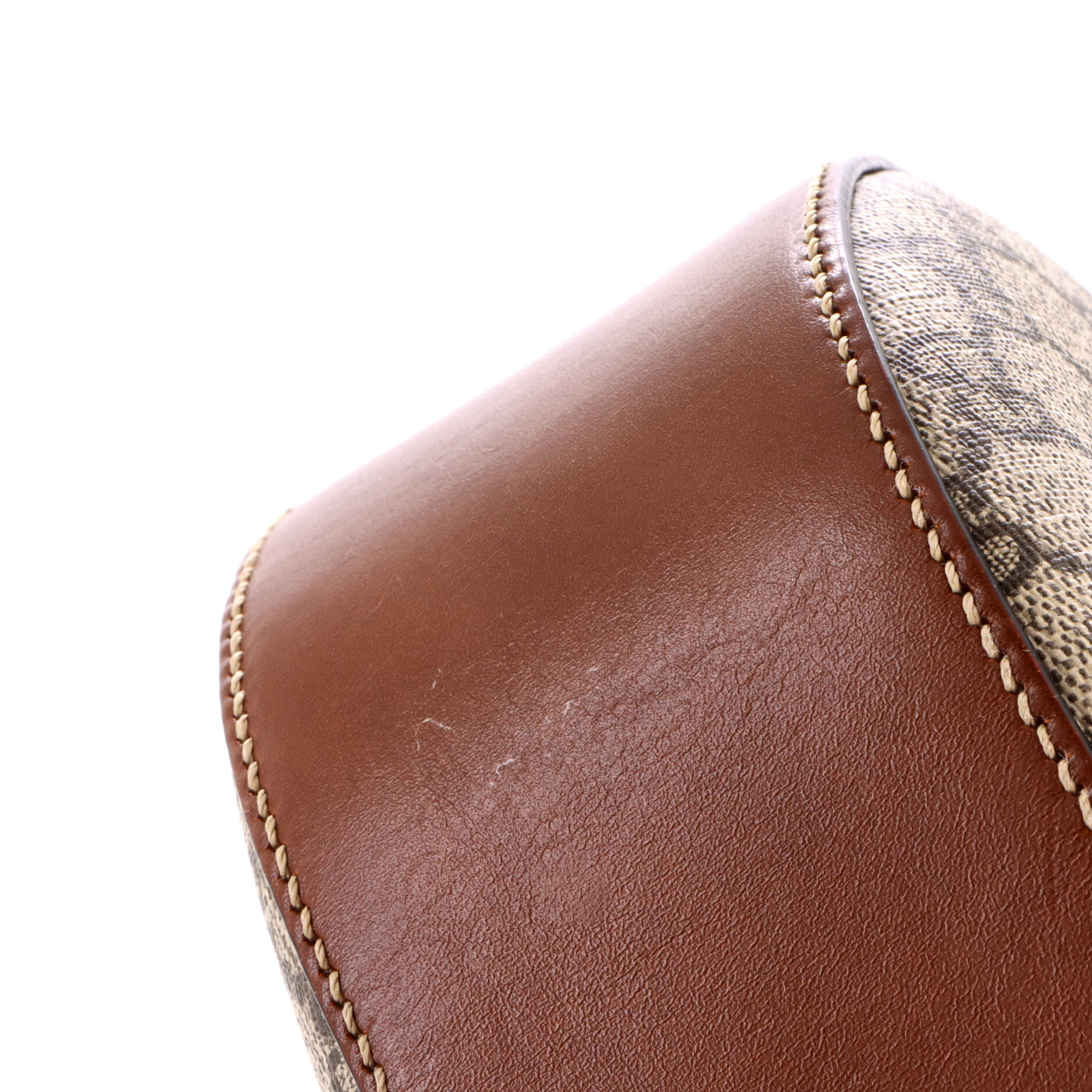 Padlock Saddle Shoulder Bag GG Coated Canvas and Leather Medium - Image 7