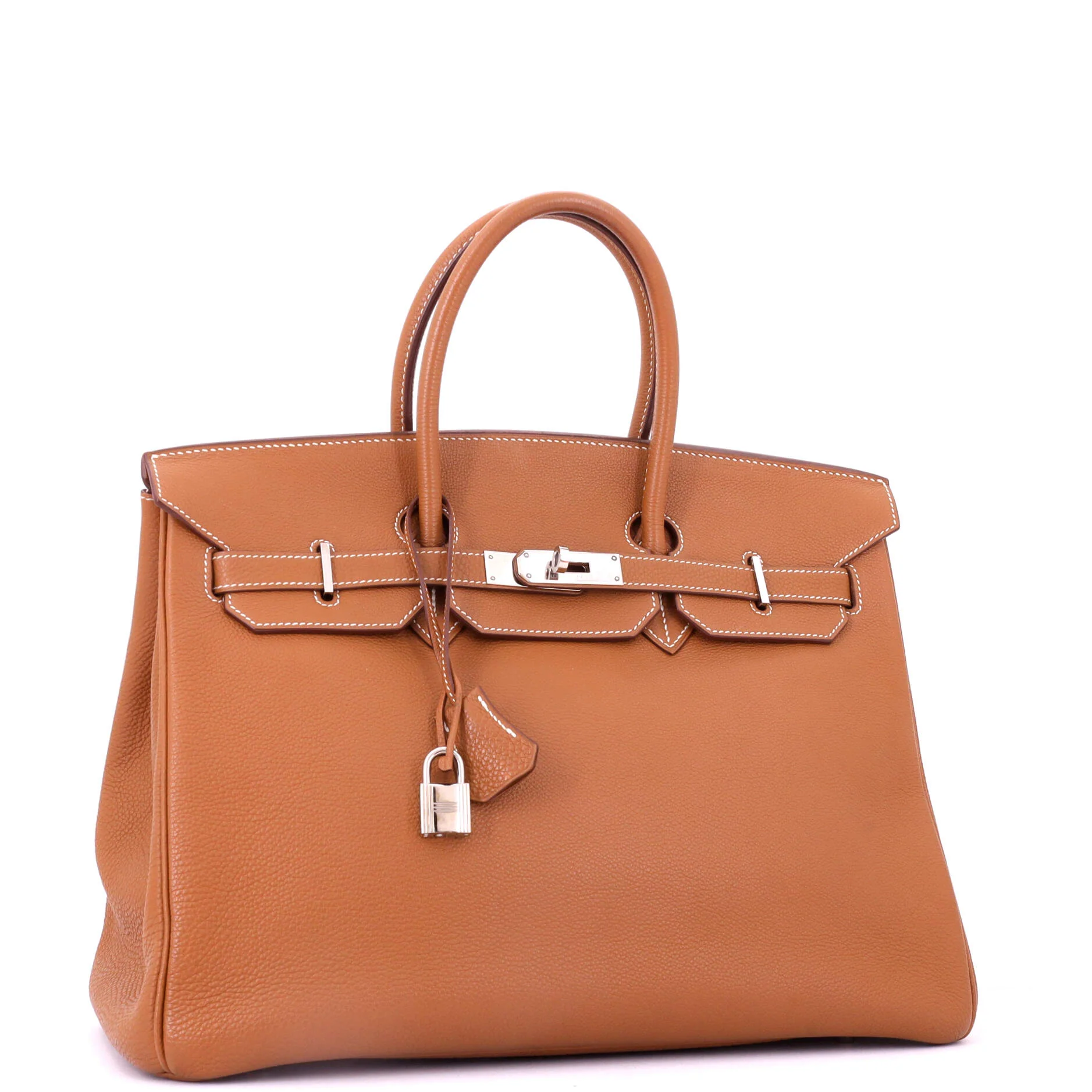 Birkin Handbag Gold Togo with Palladium Hardware 35 - Image 3