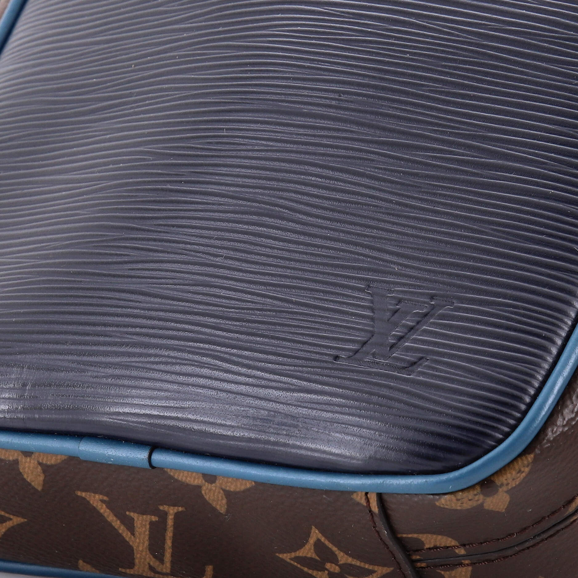 Danube Handbag Epi Leather with Monogram Canvas Slim - Image 6