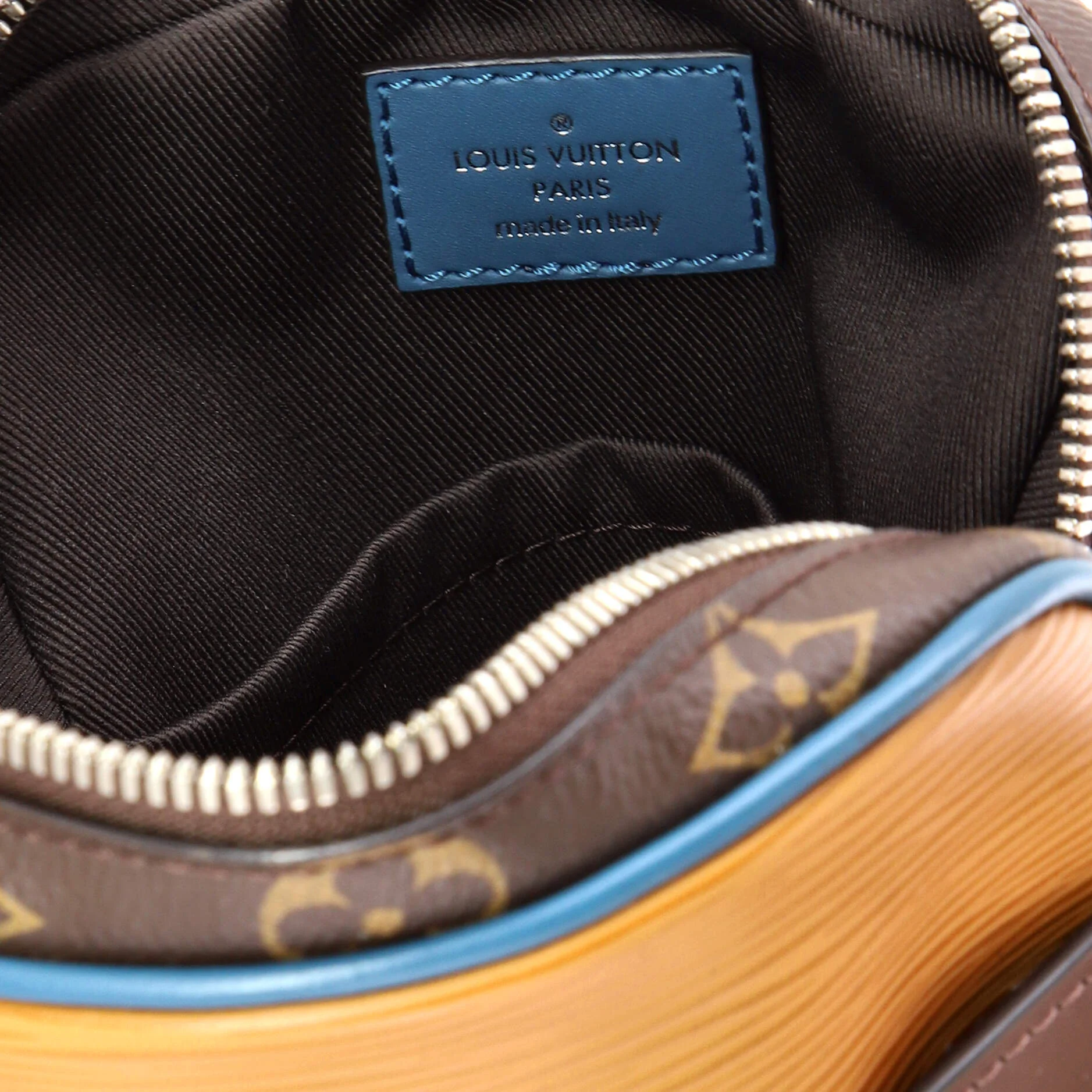 Danube Handbag Epi Leather with Monogram Canvas Slim - Image 7