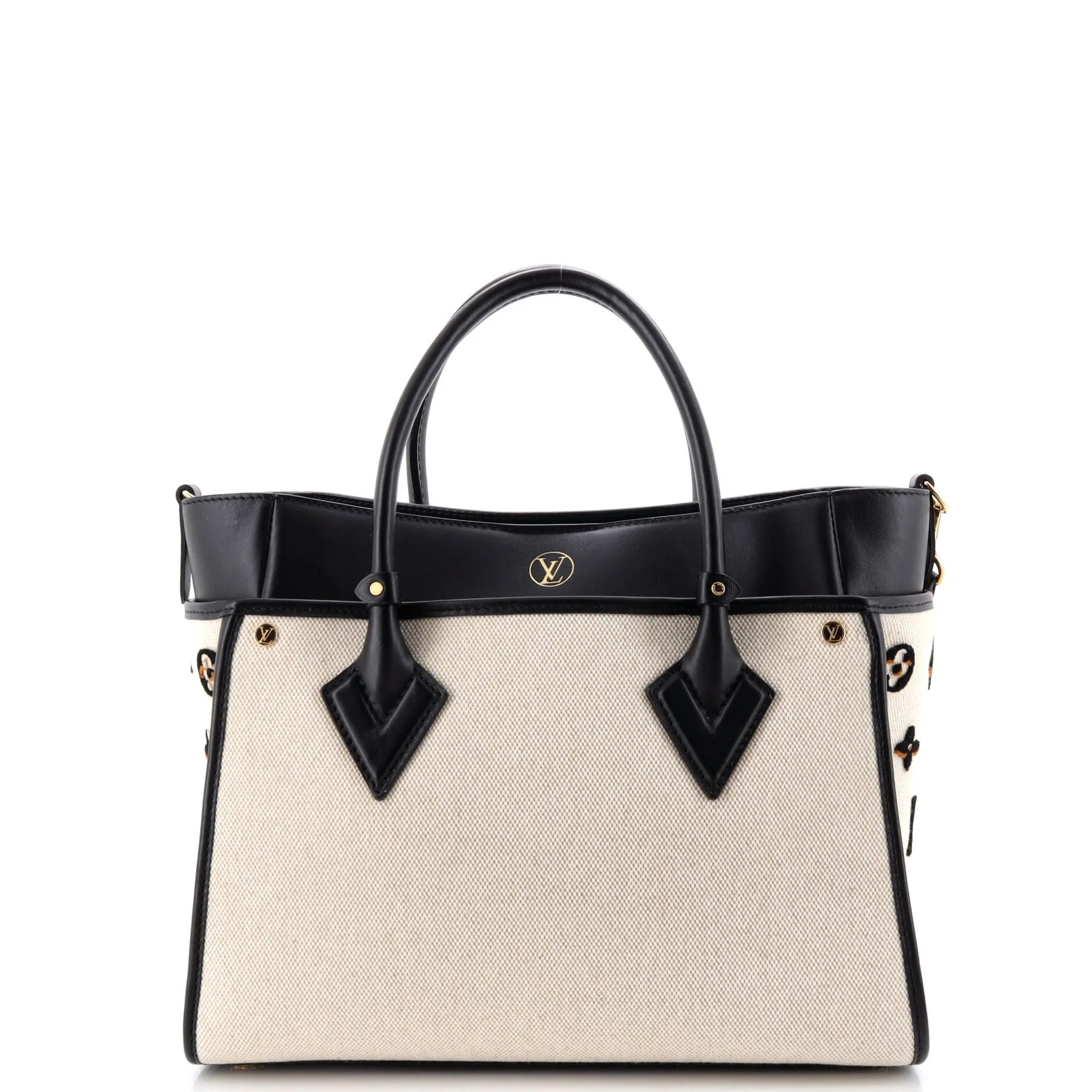 On My Side Tote Monogram Tufted Canvas MM - Image 3