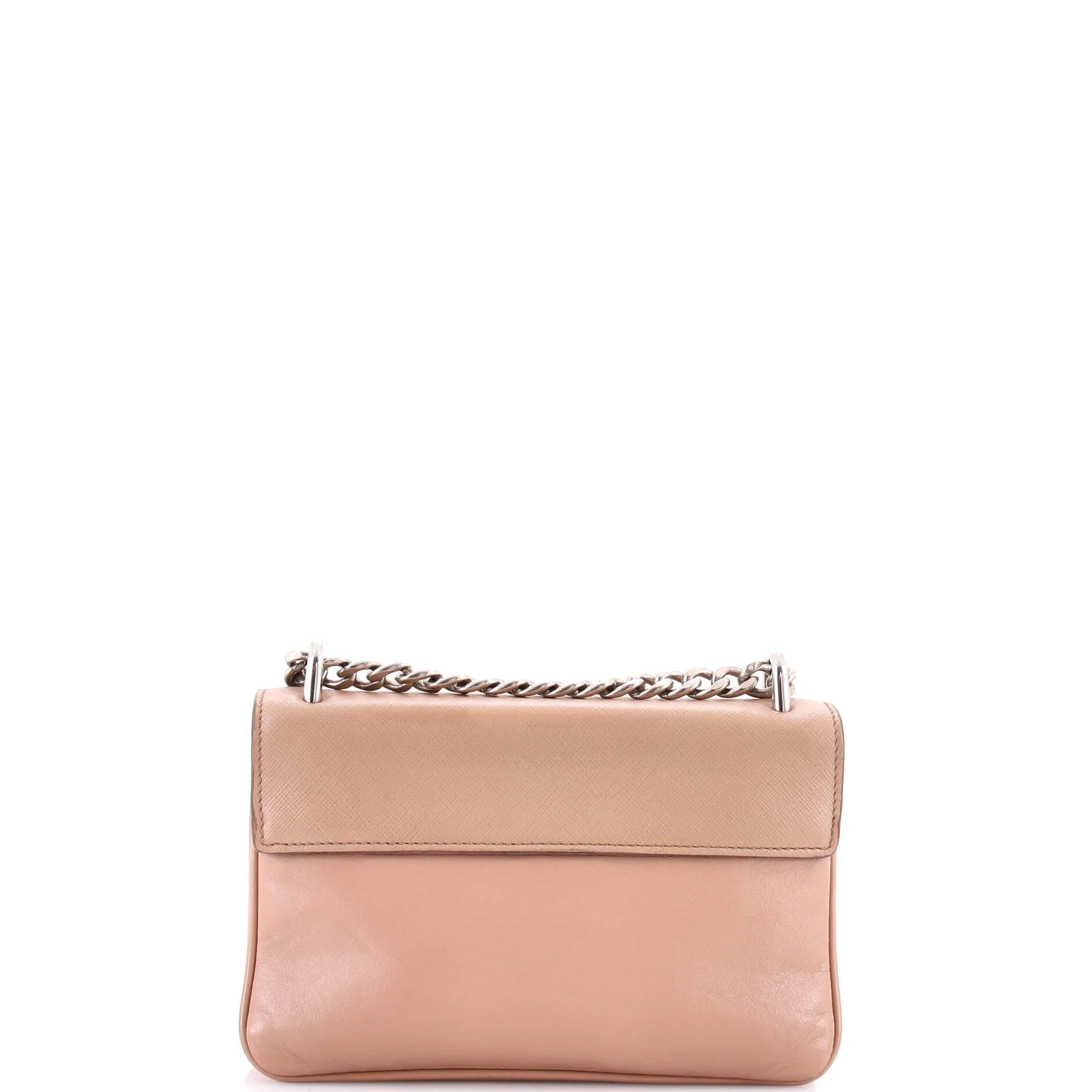 Chain Flap Crossbody Bag Saffiano and Soft Calf Small - Image 3