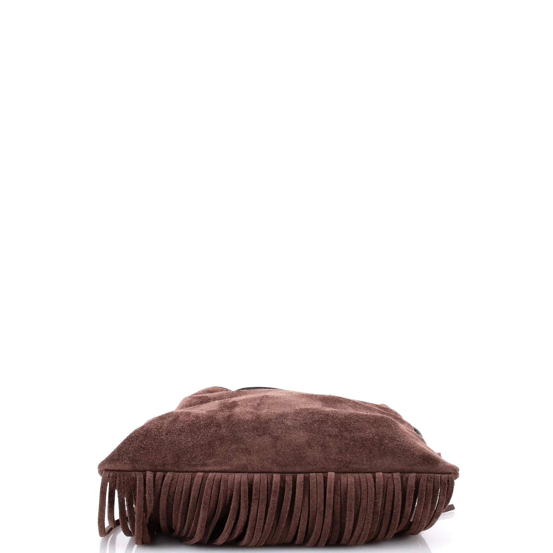 Nellcote Fringe Shoulder Bag Suede with Studded Detail Small - Image 4