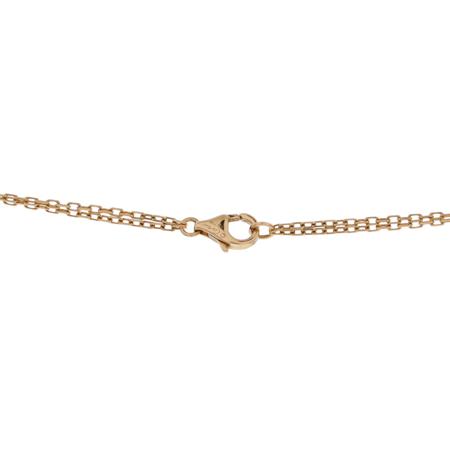 2 Diamonds Love Pendant Necklace 18K Yellow Gold and Diamonds - Image 3