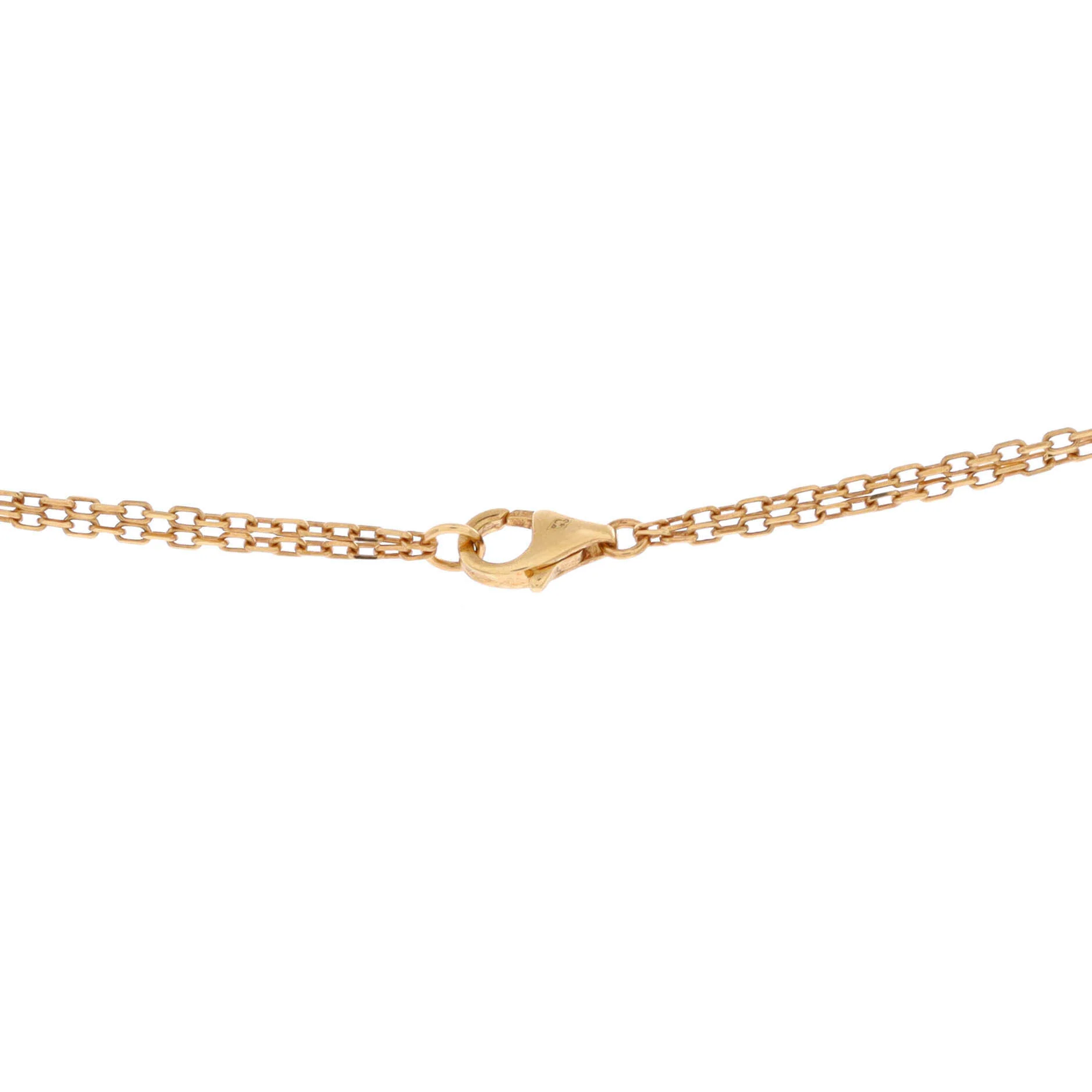 2 Diamonds Love Pendant Necklace 18K Yellow Gold and Diamonds - Image 3