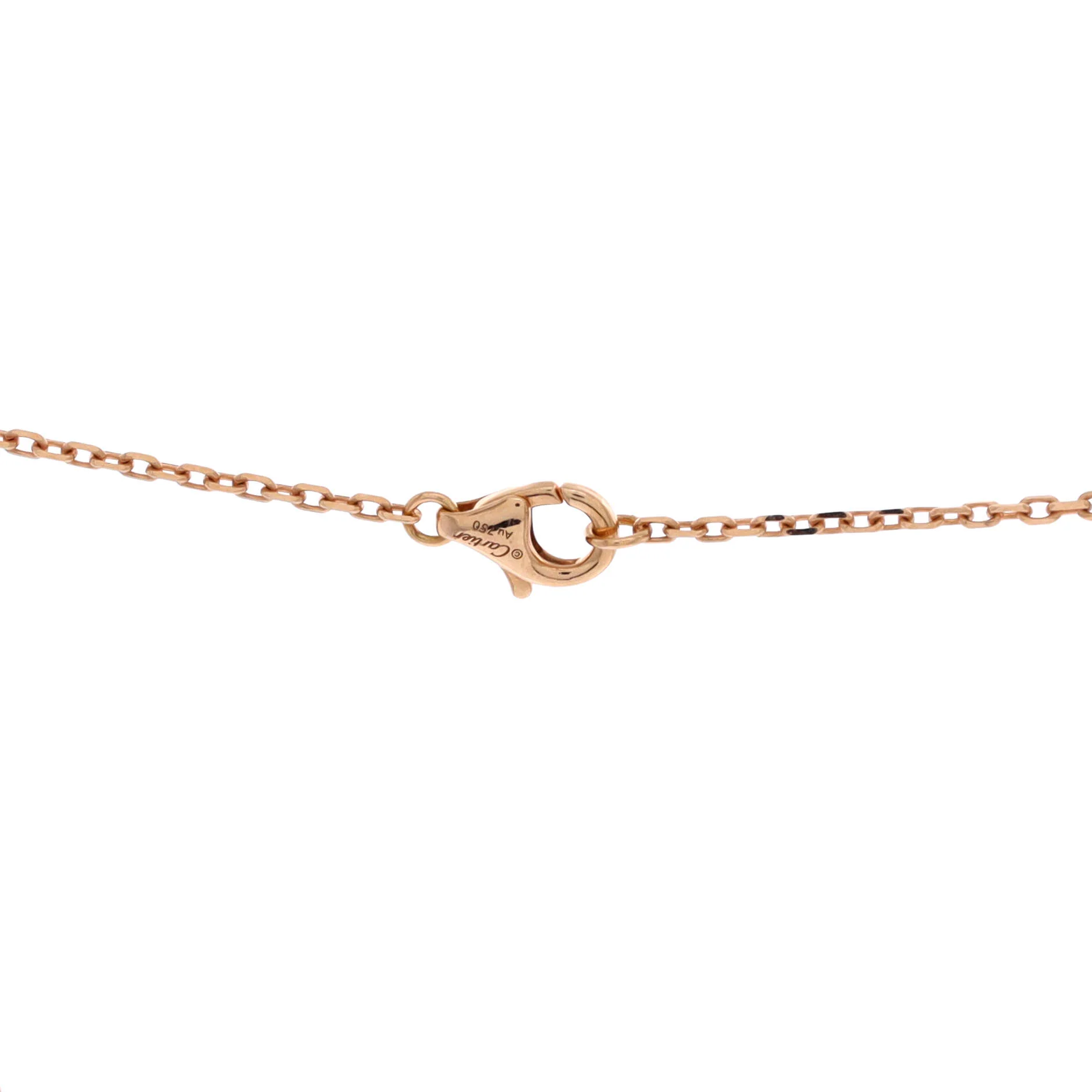 Love Interlocking Pave Necklace 18K Rose Gold and Diamonds - Image 3