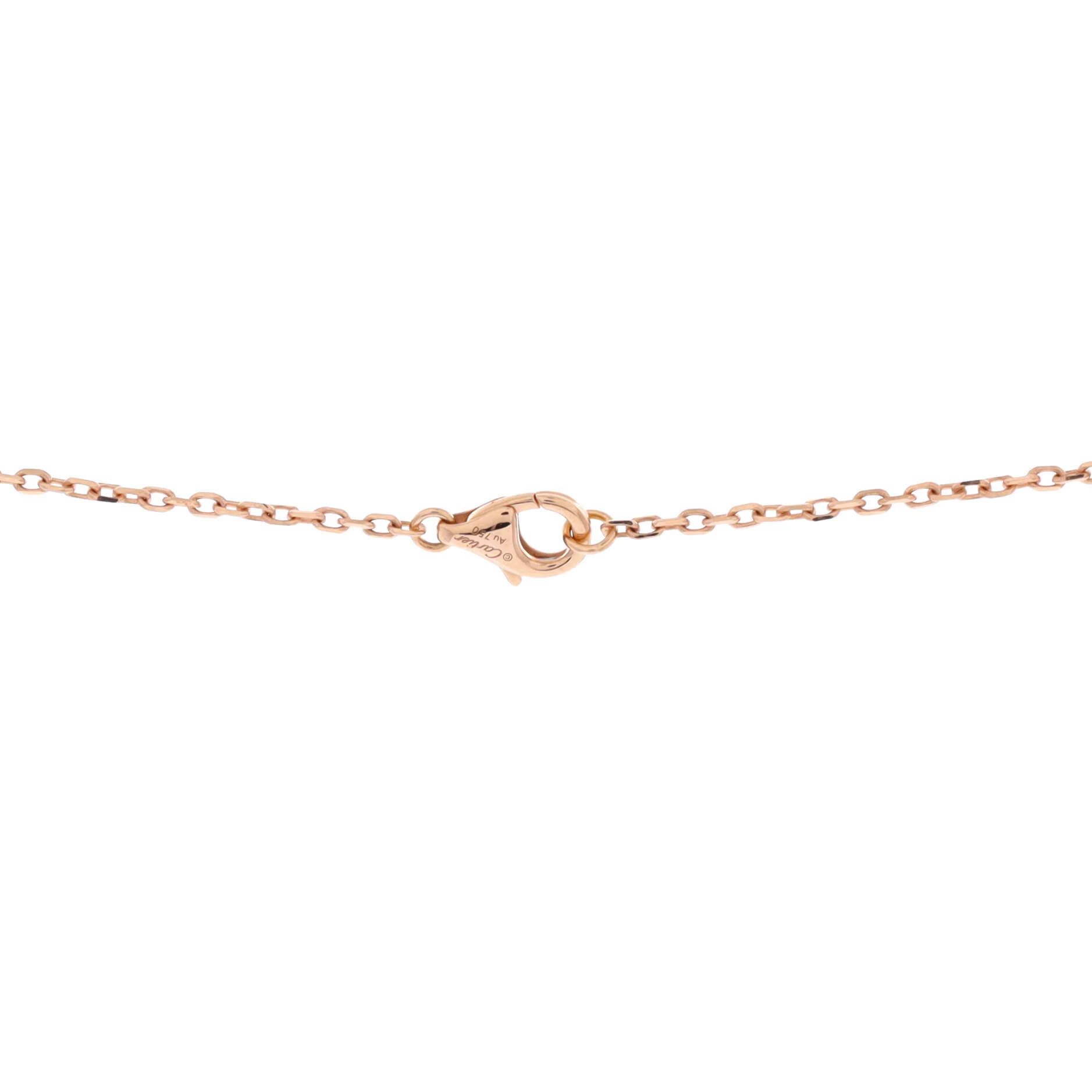 Love Interlocking Pave Necklace 18K Rose Gold and Diamonds - Image 3