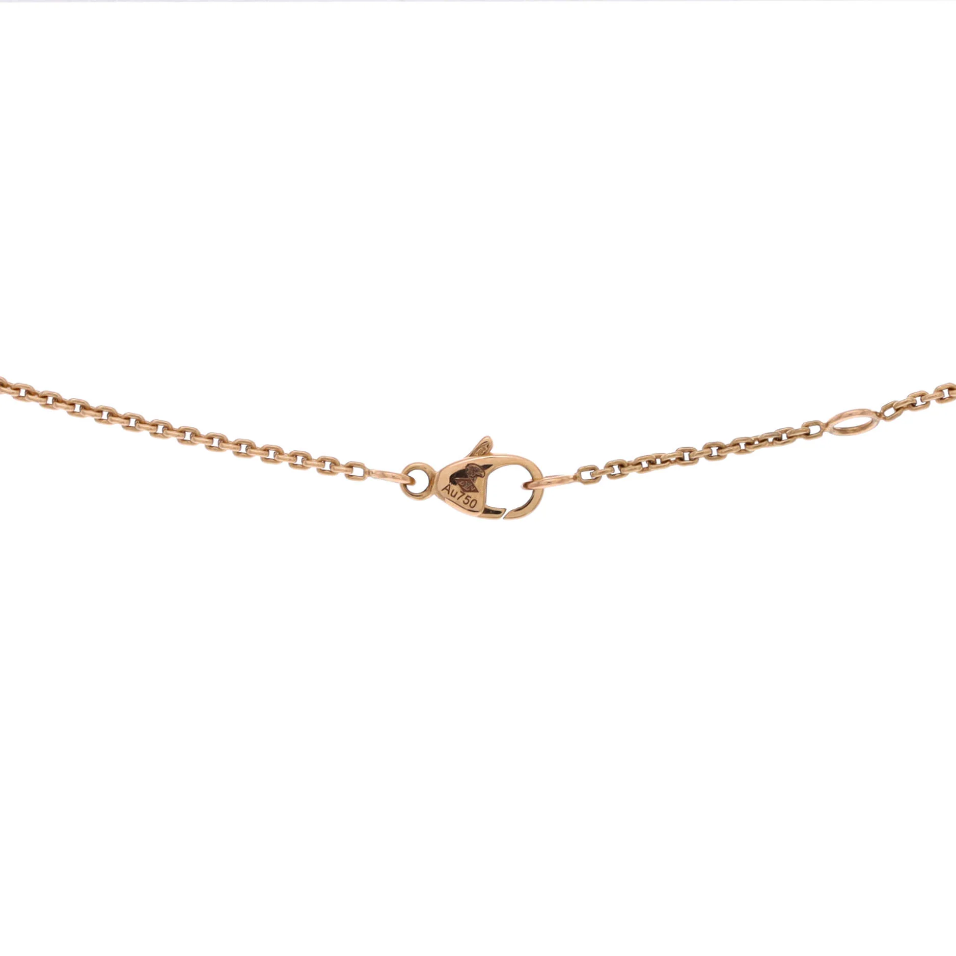 Monogram Idylle Necklace 18K Rose Gold with Diamond - Image 4