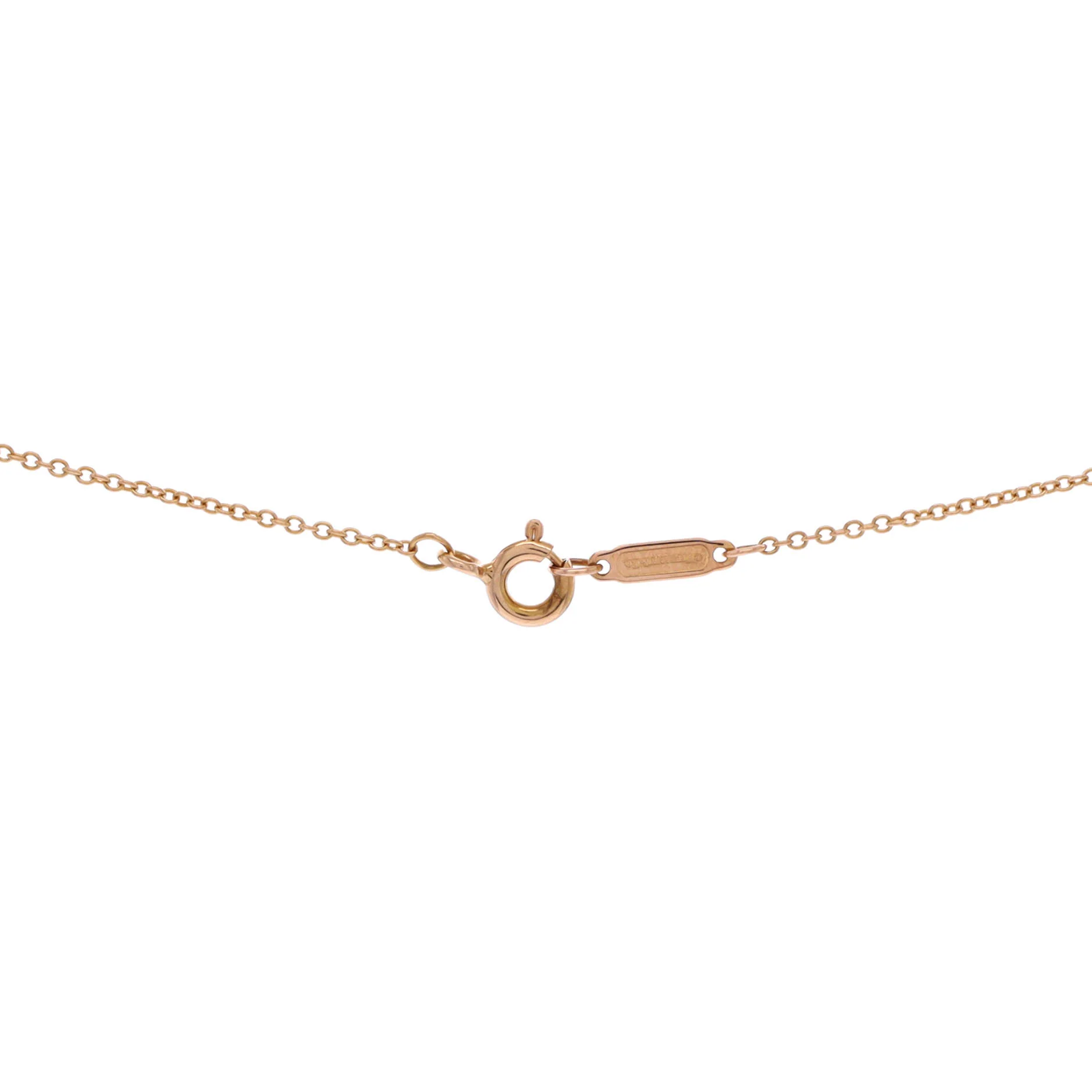 T Smile Pendant Necklace 18K Rose Gold with Diamonds Small - Image 4
