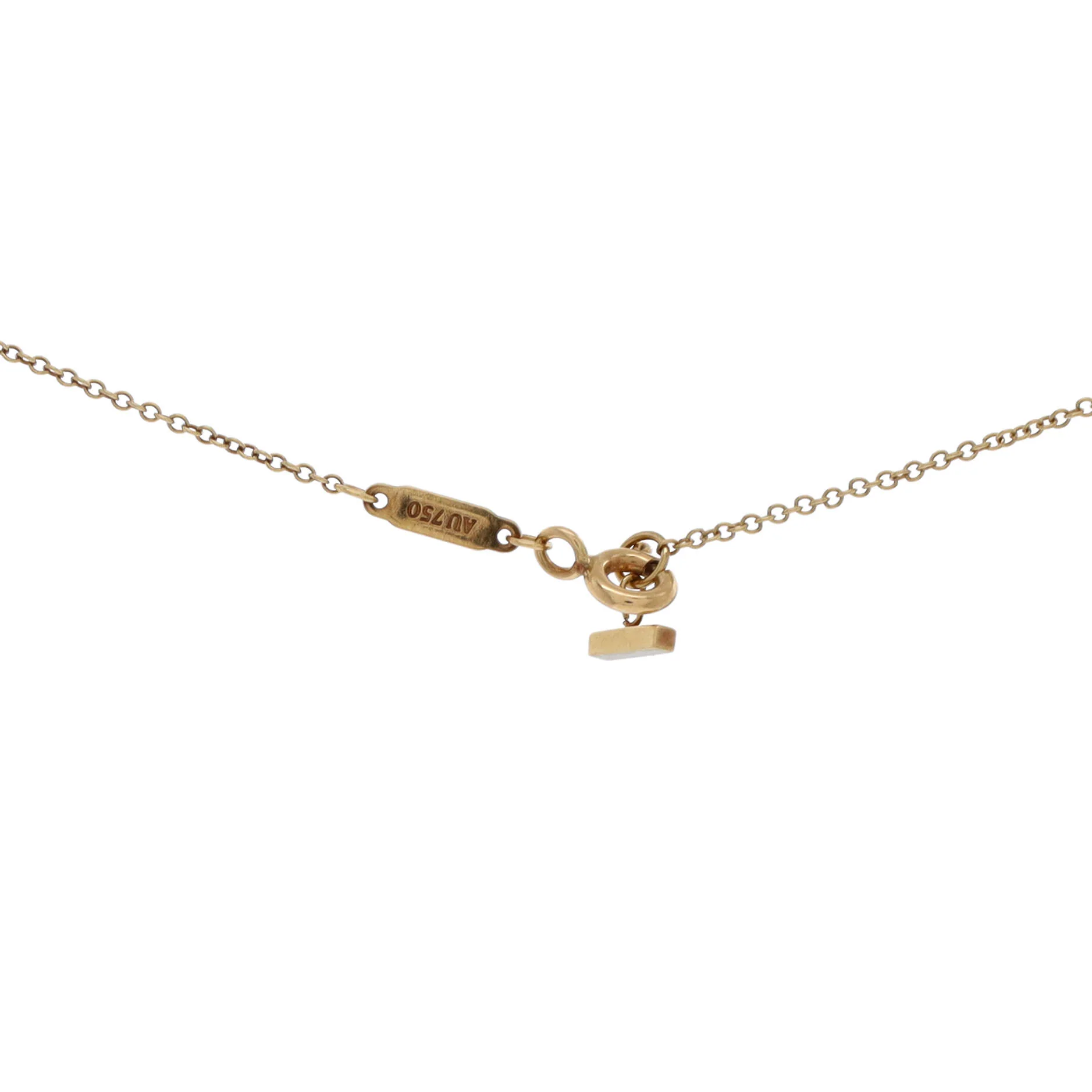 T Smile Pendant Necklace 18K Yellow Gold Small - Image 3