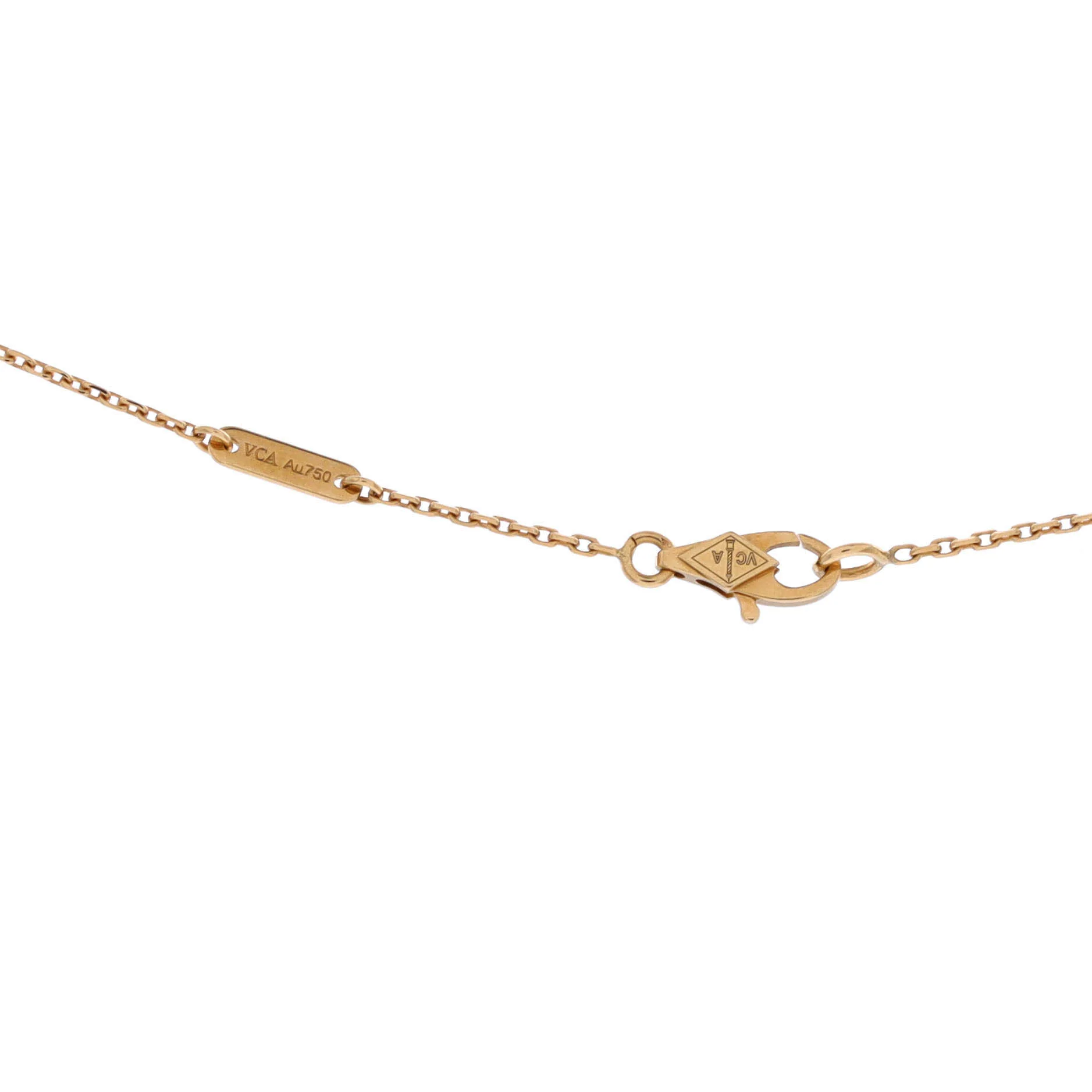 Frivole Pendant Necklace 18K Yellow Gold and Diamond Mini - Image 3