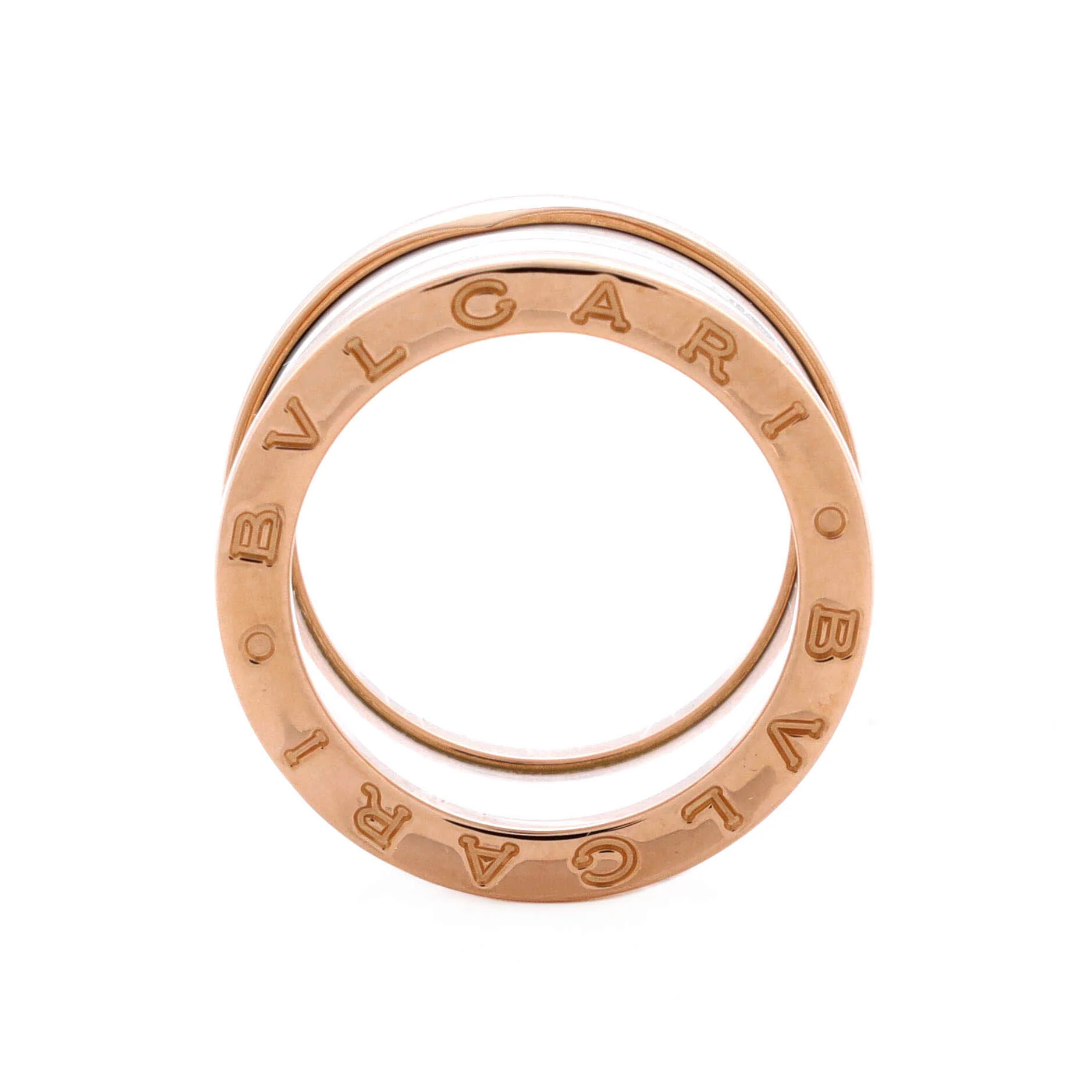 B.Zero1 Four Band Ring 18K Rose Gold and Ceramic - Image 3