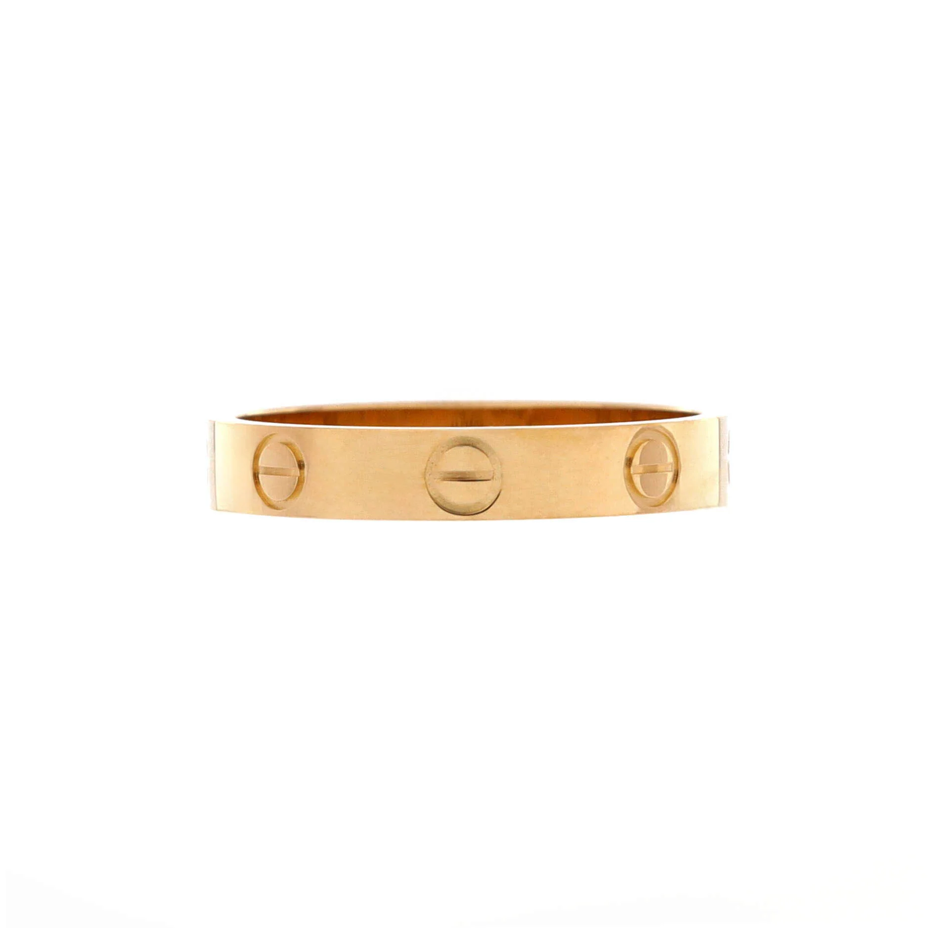 Love Wedding Band Ring 18K Yellow Gold - Image 3