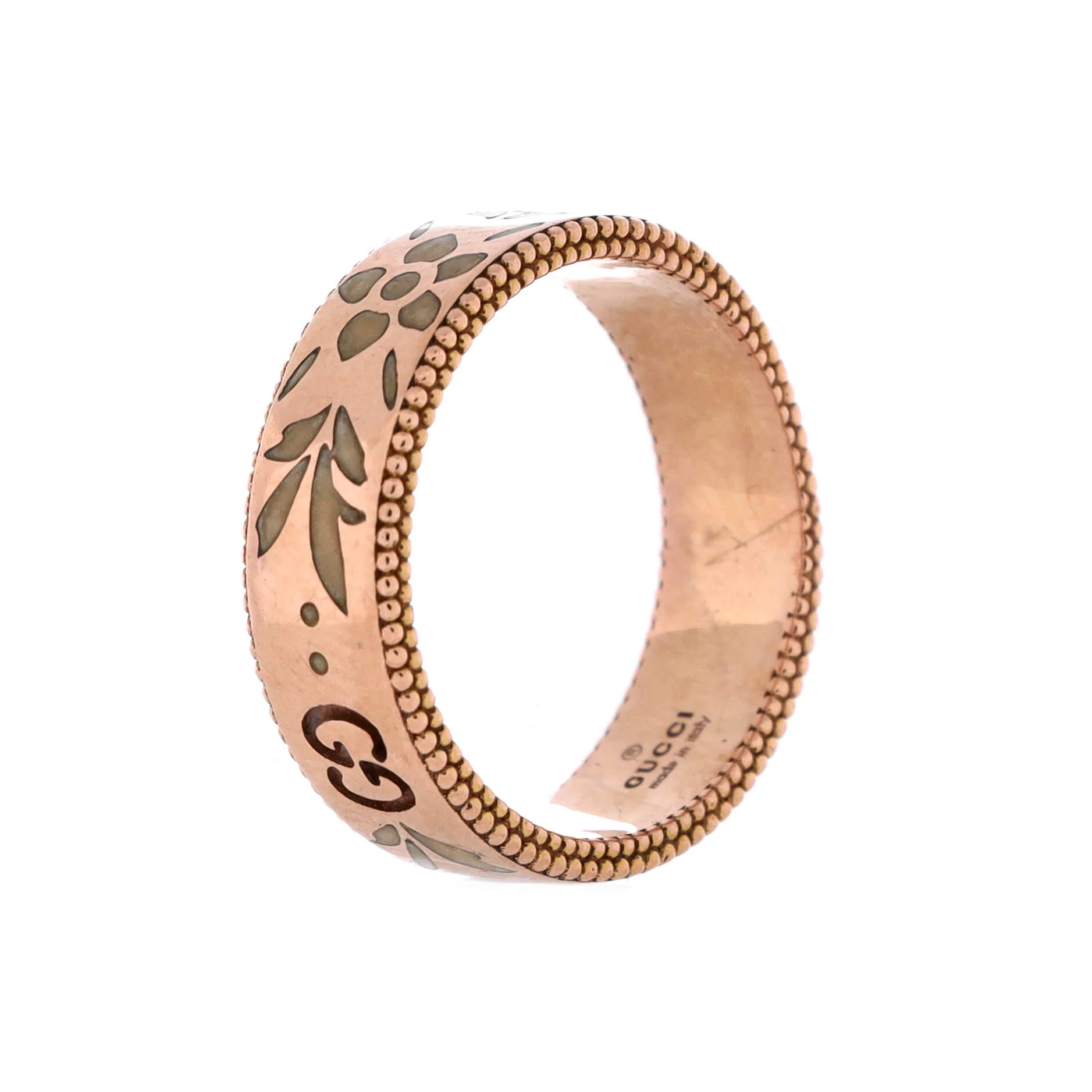 Icon Blooms Ring 18K Rose Gold with Enamel 6mm - Image 3