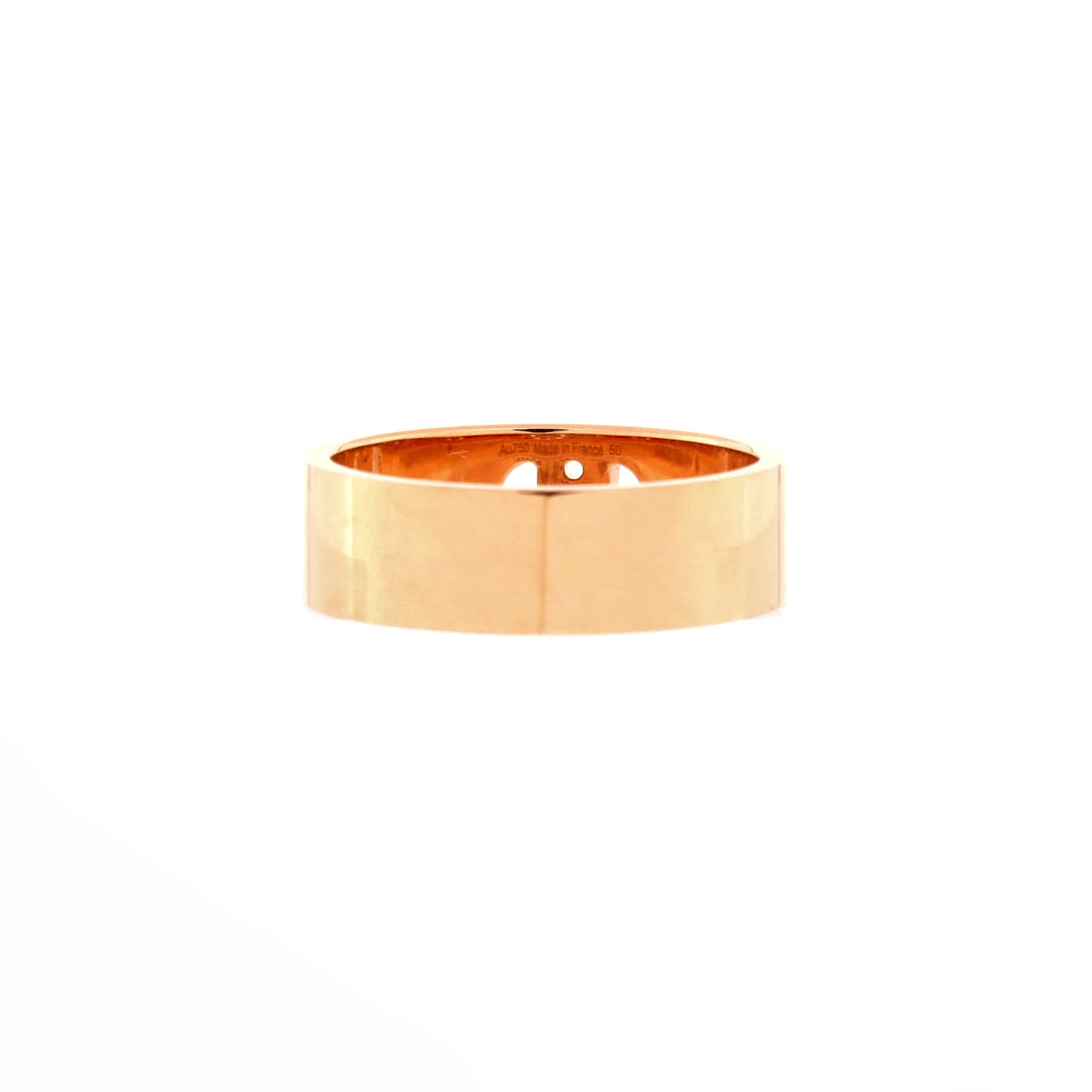 H d'Ancre Ring 18K Rose Gold and Diamonds Small - Image 3