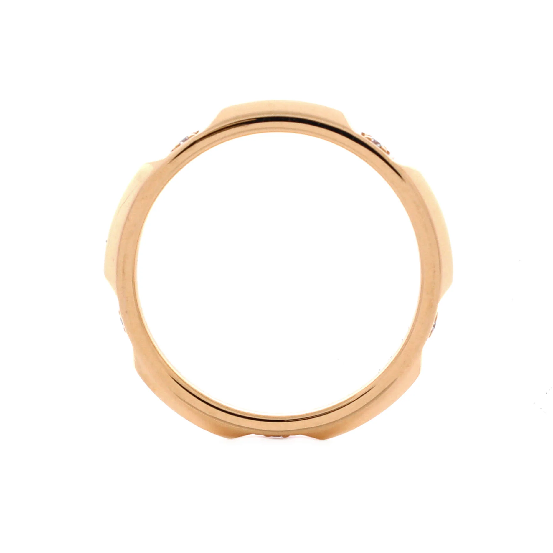 True Band Ring 18K Rose Gold with Diamonds 2.5mm - Image 3