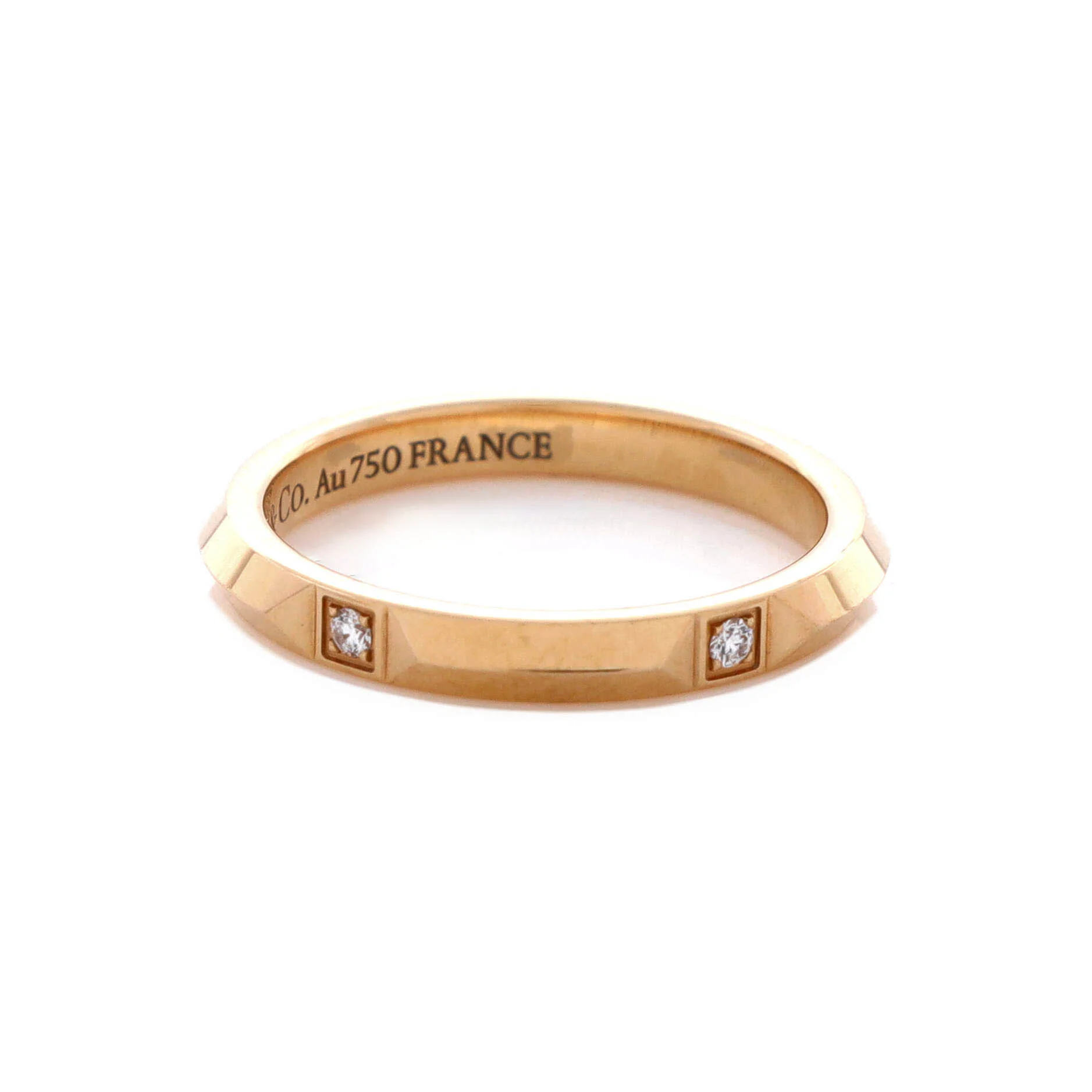 True Band Ring 18K Rose Gold with Diamonds 2.5mm - Image 3