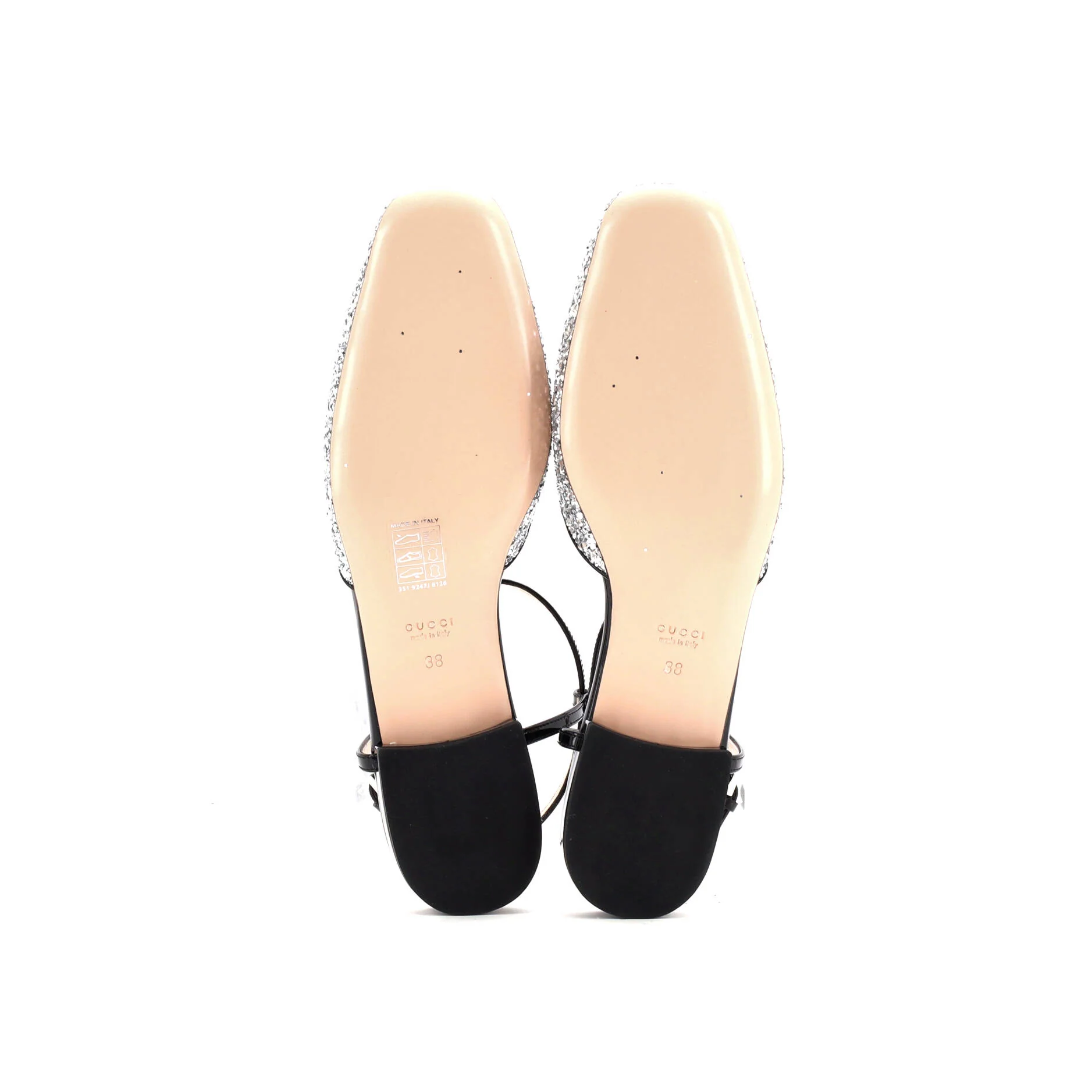 Women's GG Slingback Flats Glitter and Patent - Image 4