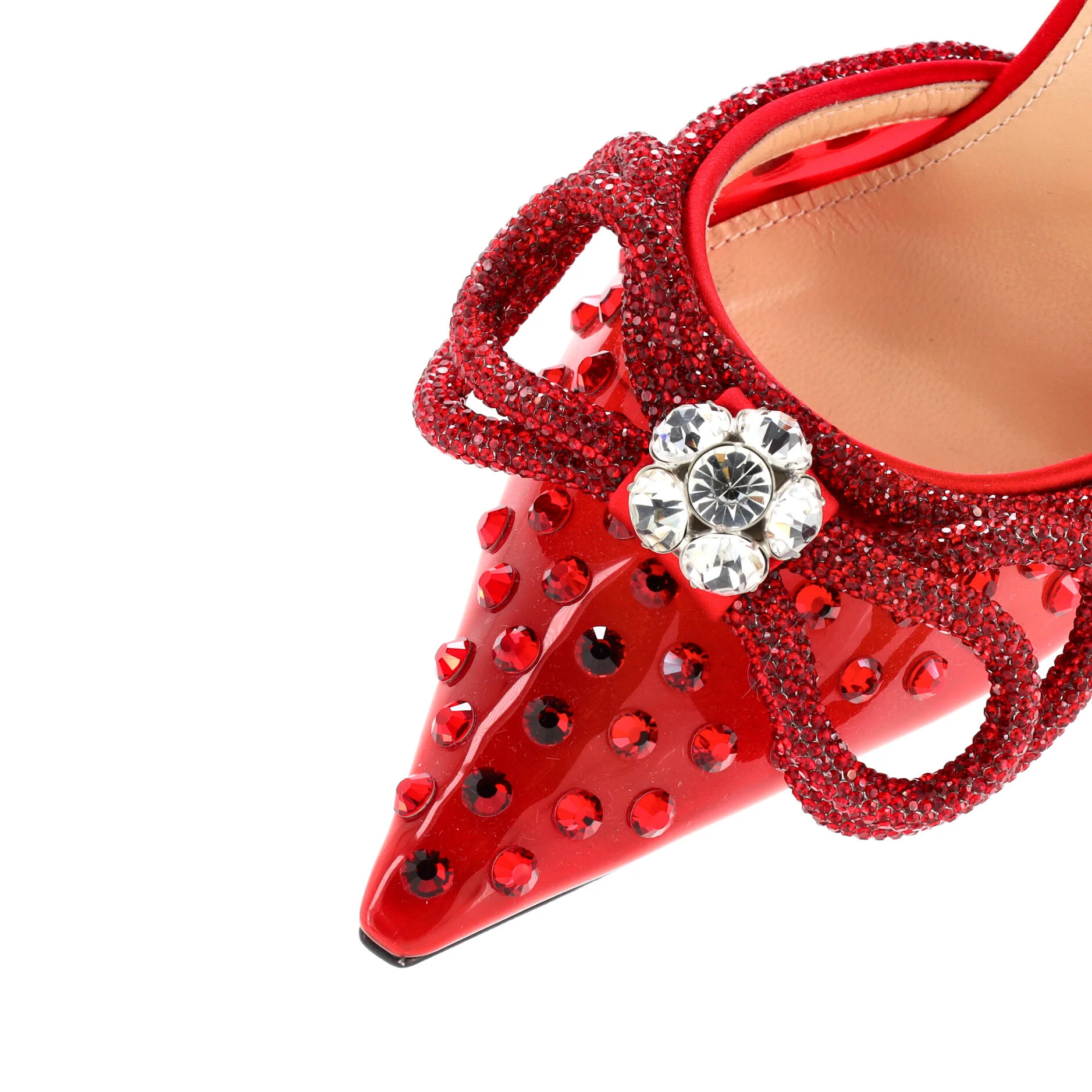 Women's Double Bow Ankle Strap Pumps PVC 110 - Image 5