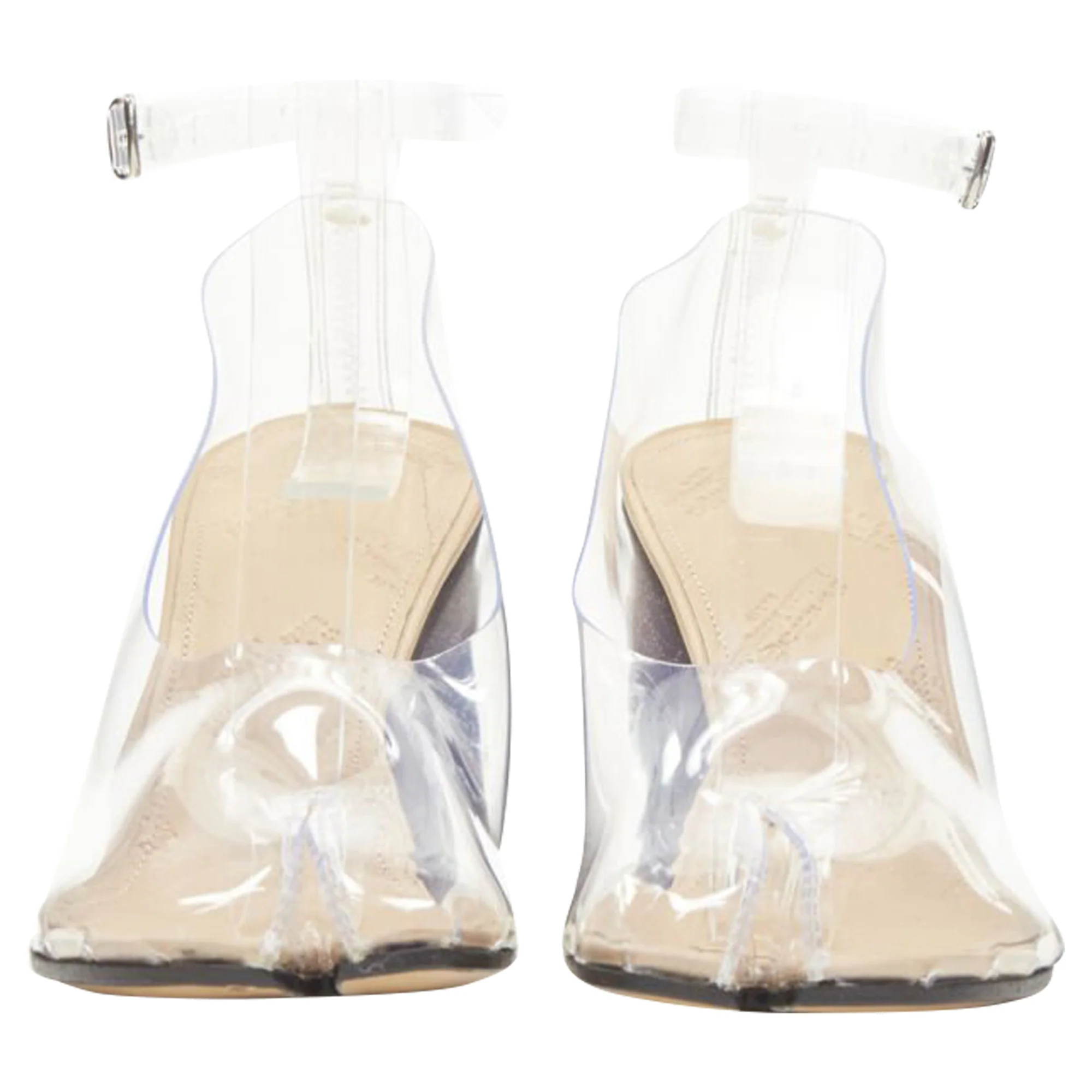 Women's Maison Margiela Tabi PVC clear ankle strap pump - Image 3