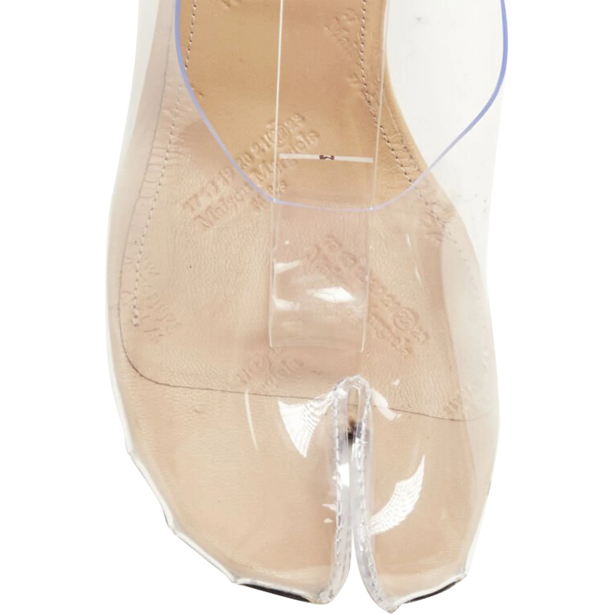 Women's Maison Margiela Tabi PVC clear ankle strap pump - Image 6