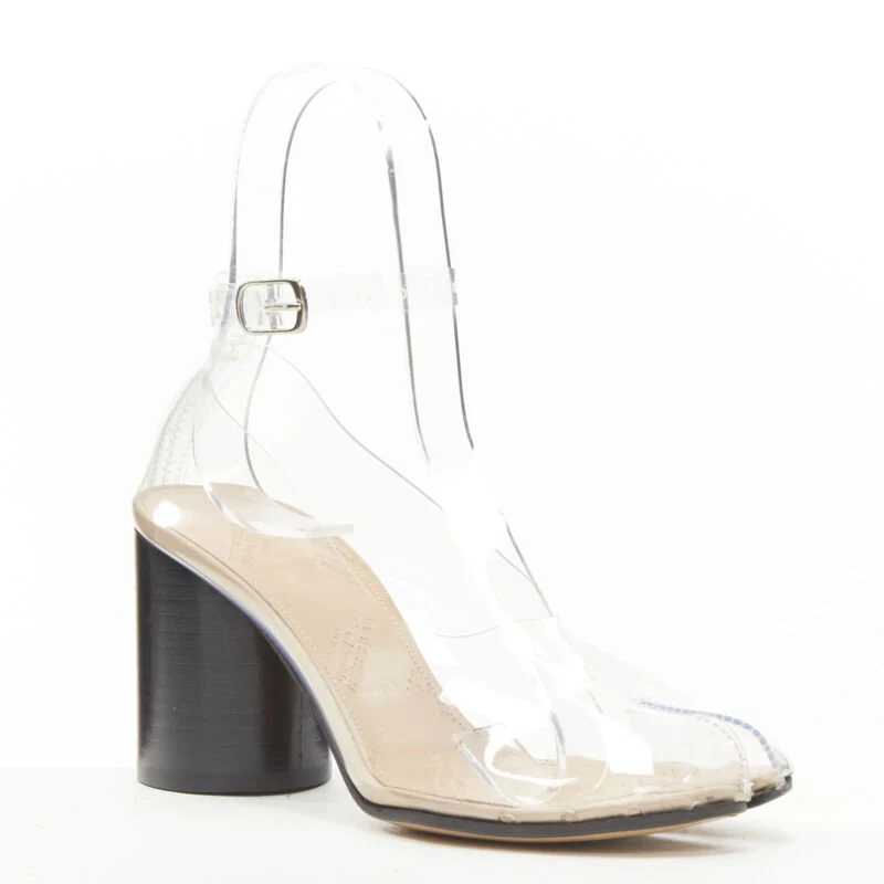 Women's Maison Margiela Tabi PVC clear ankle strap pump - Image 8