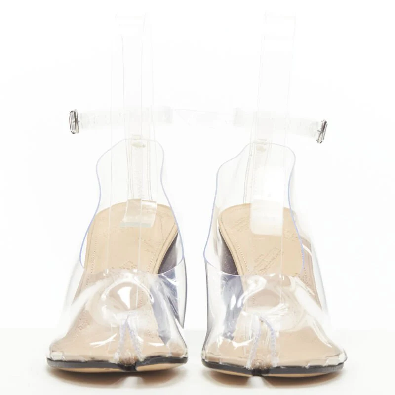 Women's Maison Margiela Tabi PVC clear ankle strap pump - Image 9