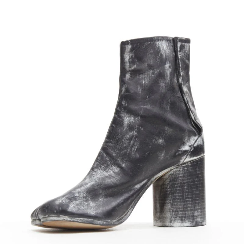 Women's Martin Margiela silver handpainted tabi boot - Image 10