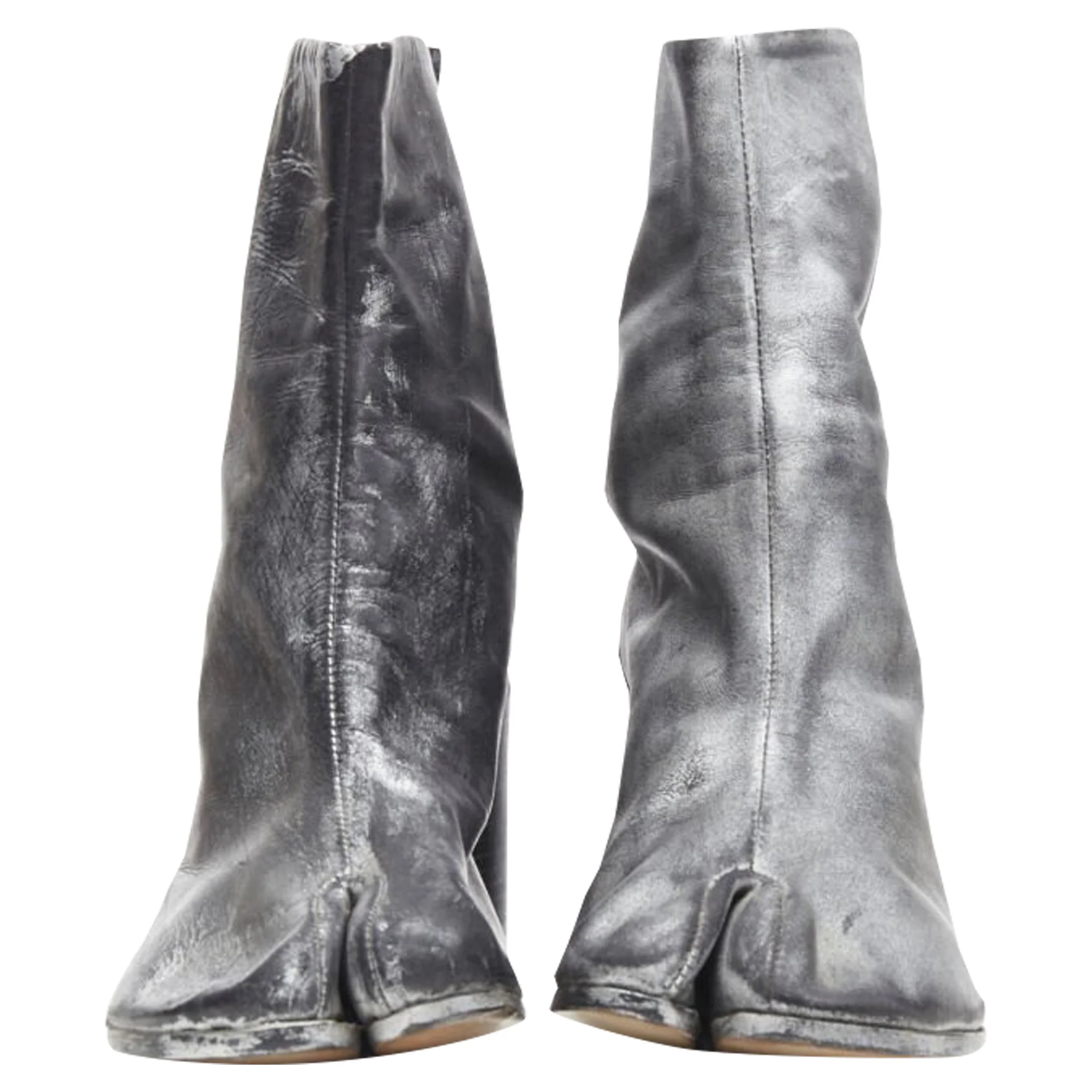 Women's Martin Margiela silver handpainted tabi boot - Image 3