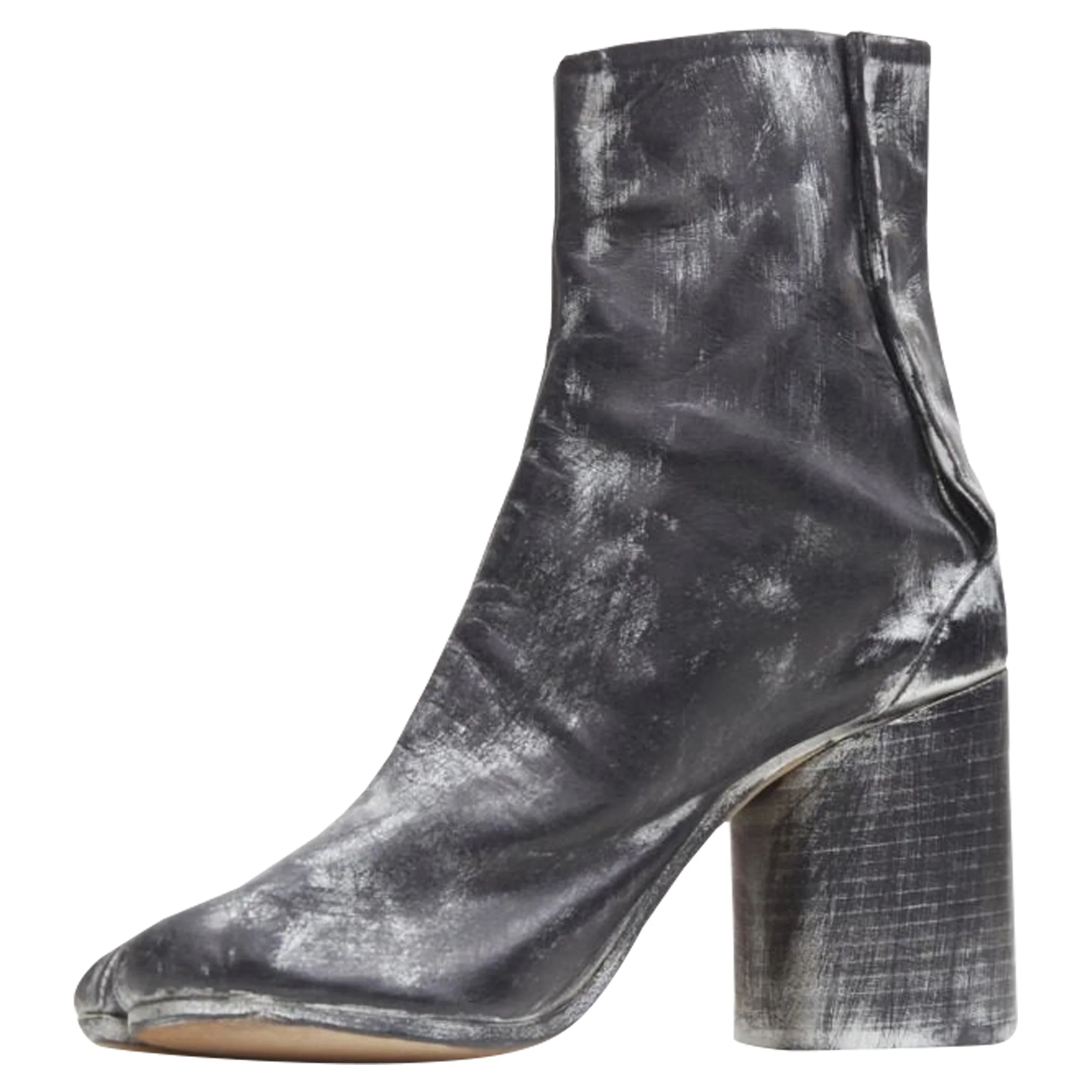 Women's Martin Margiela silver handpainted tabi boot - Image 4