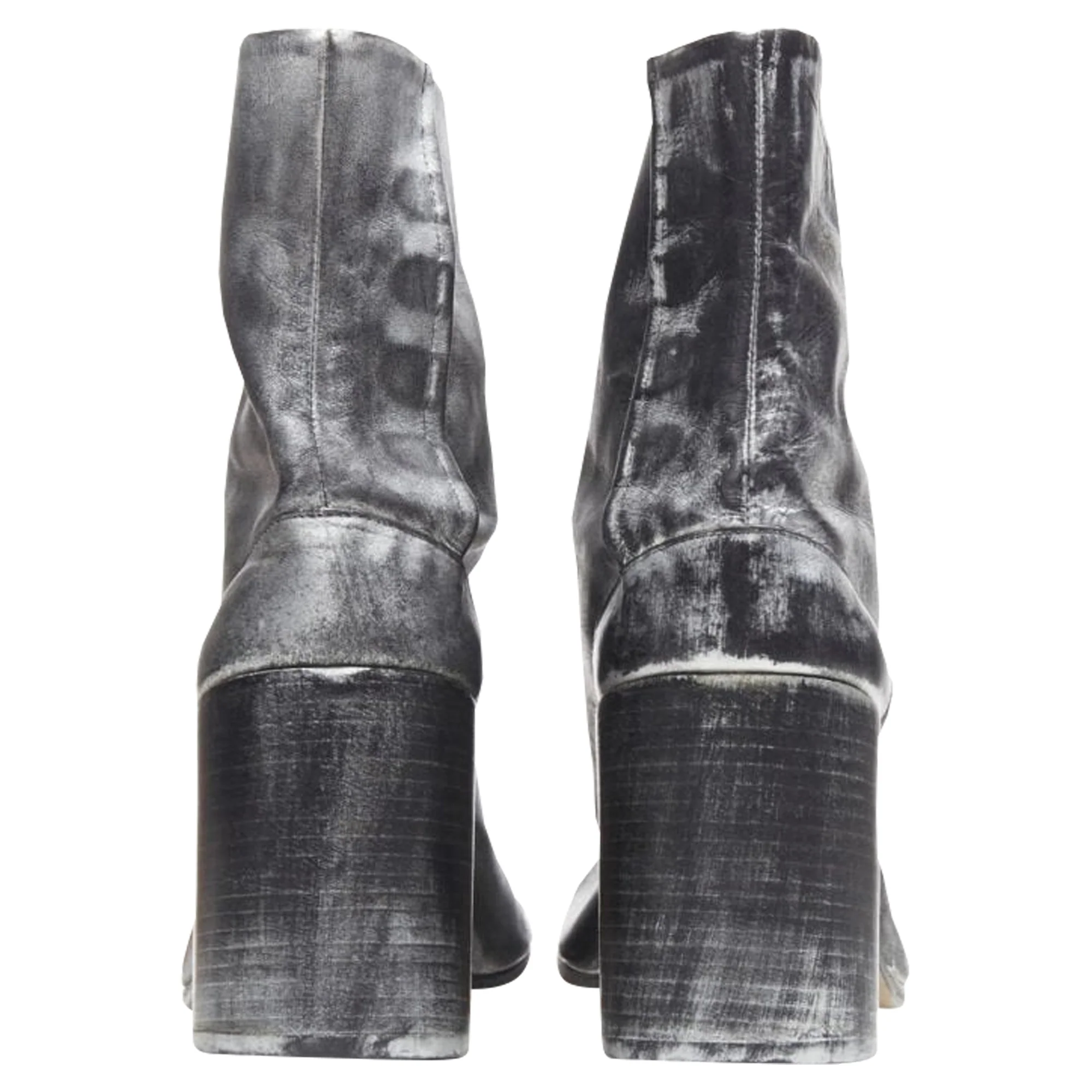Women's Martin Margiela silver handpainted tabi boot - Image 5