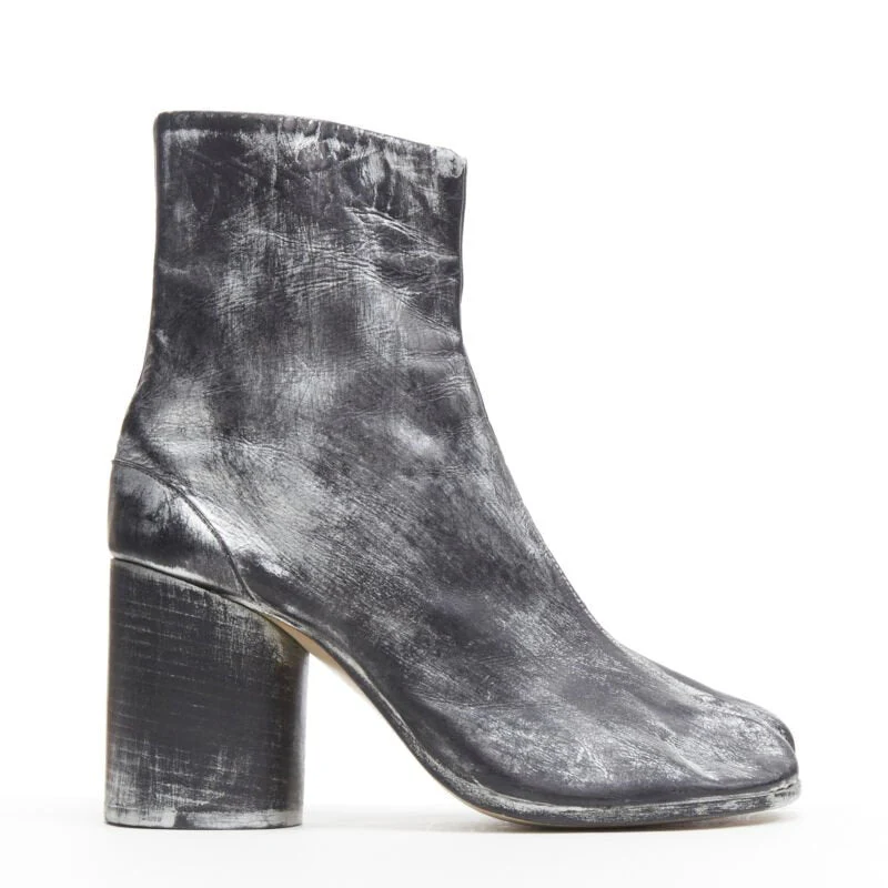 Women's Martin Margiela silver handpainted tabi boot - Image 7