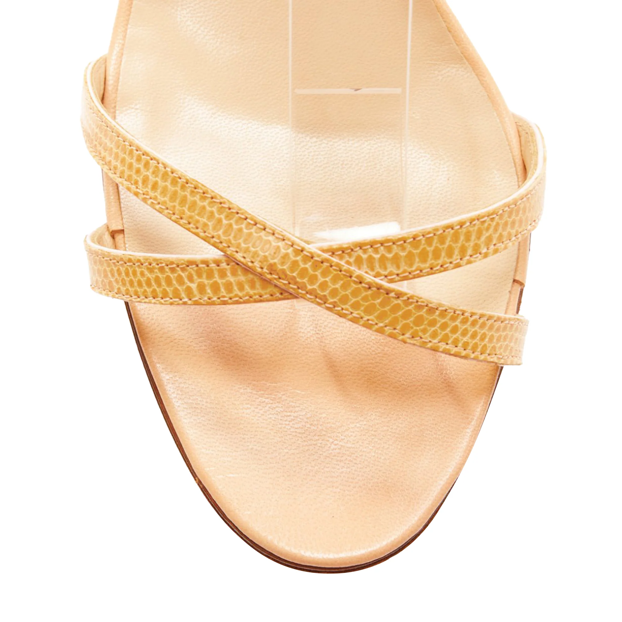 Women's Manolo Blahnik nude scaled strappy sandals - Image 6